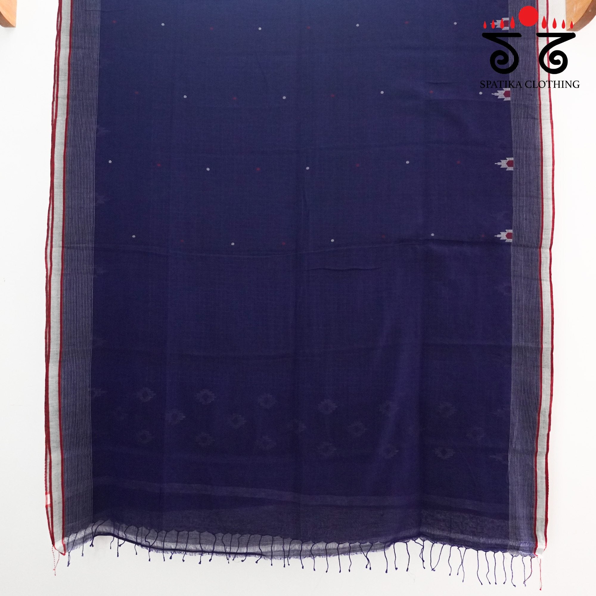 Jamdhani on Blue Bengal Cotton Saree