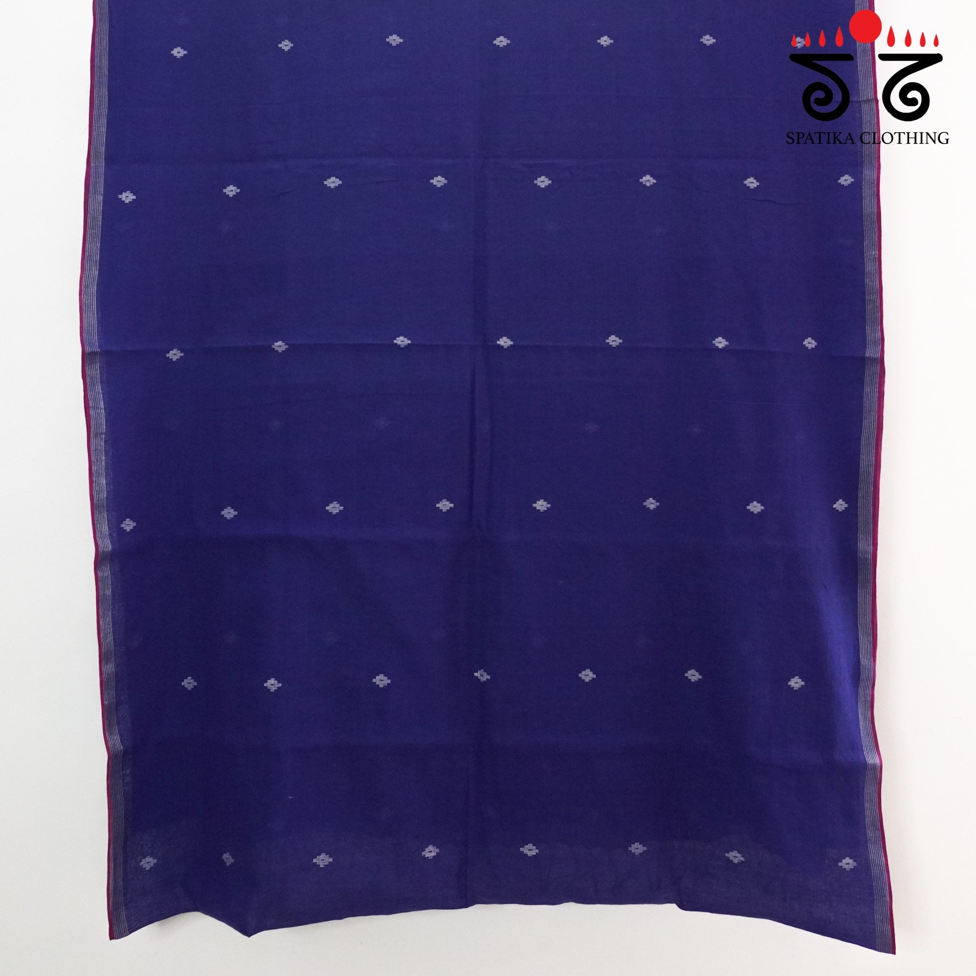 Jamdhani Elephants-Blue Bengal Cotton Saree