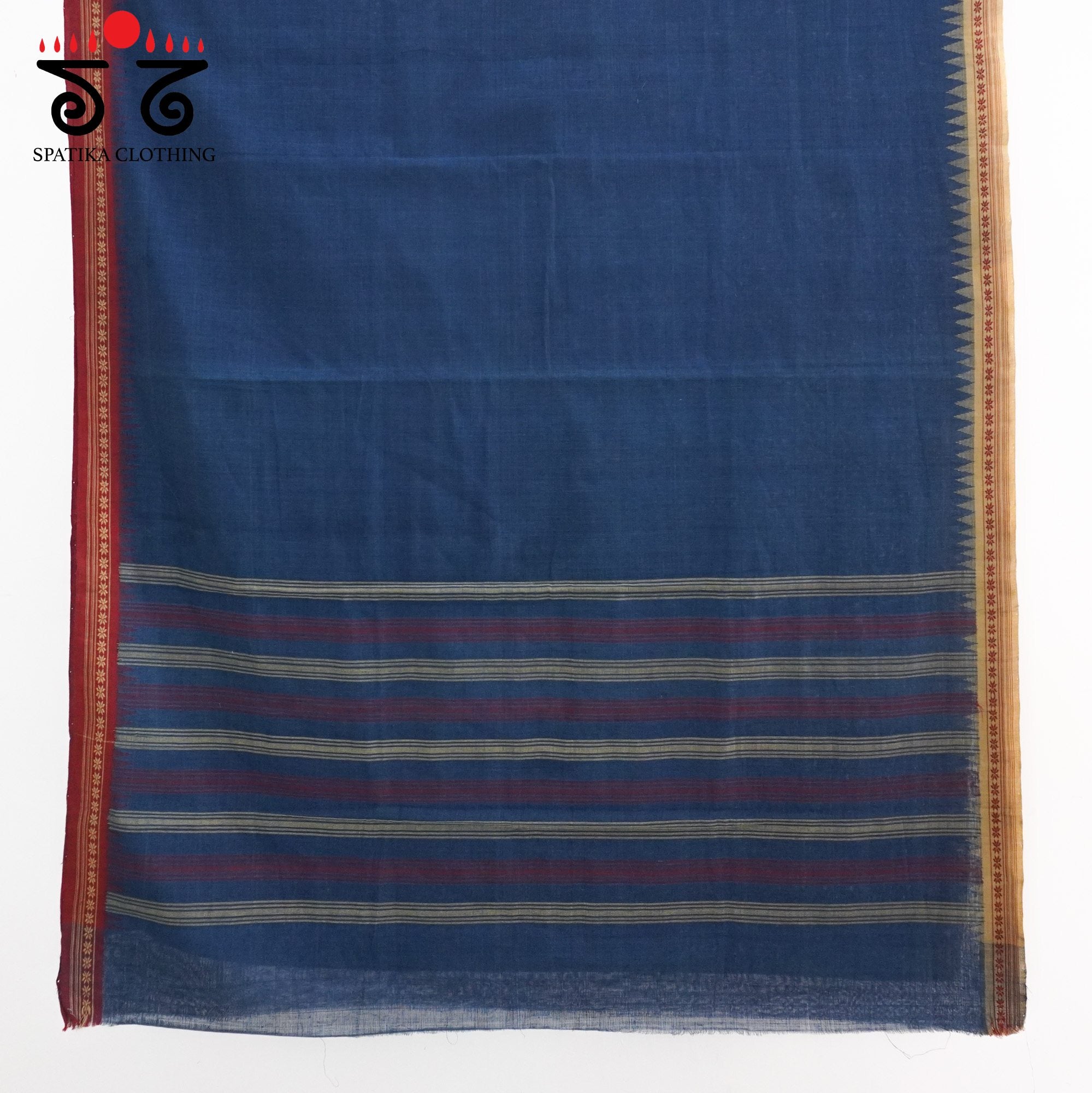 Blue Ponduru Handspun Cotton Saree