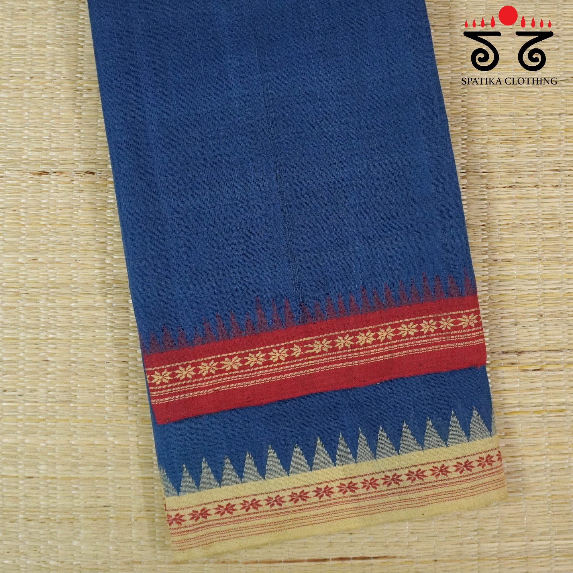 Blue Ponduru Handspun Cotton Saree