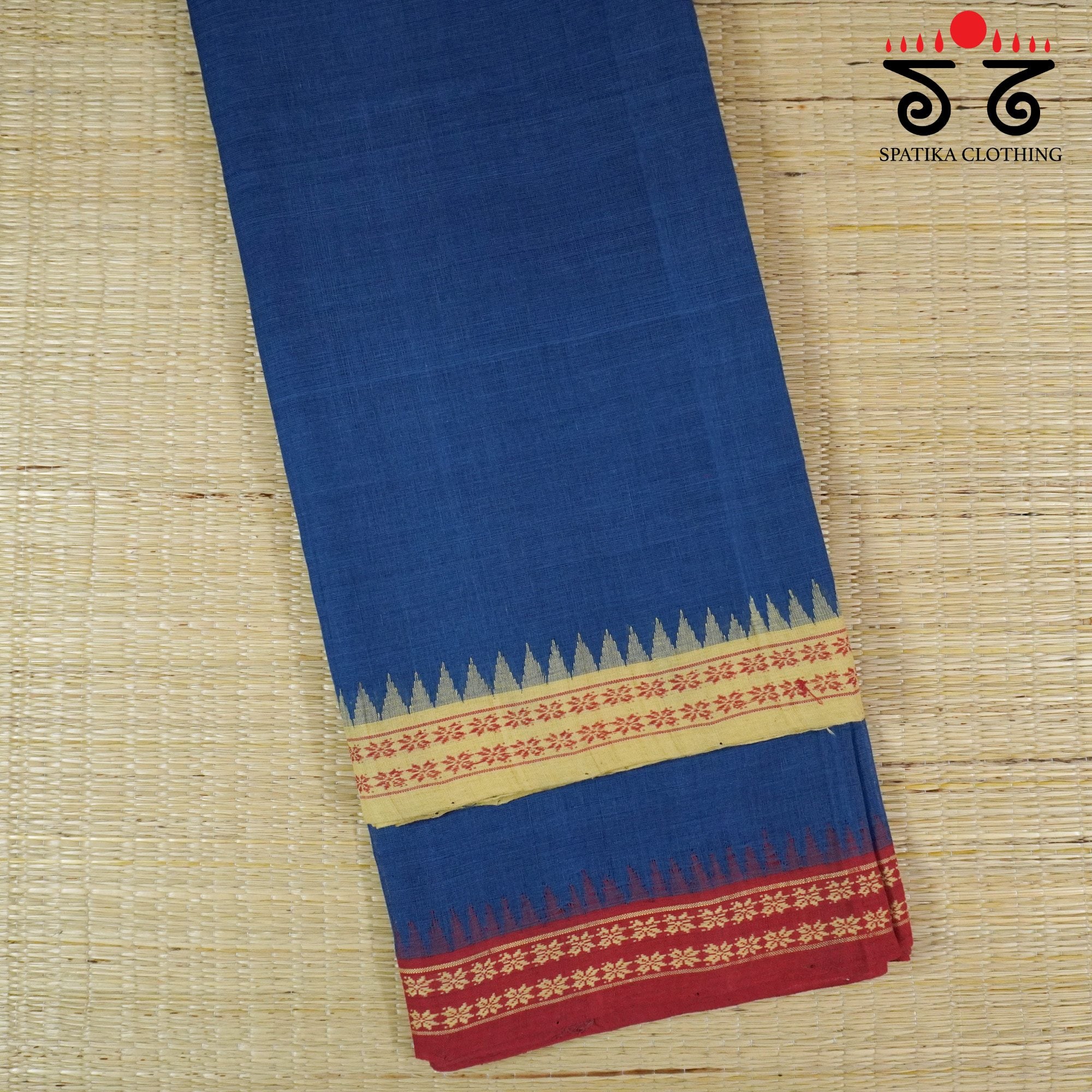 Blue Ponduru Handspun Cotton Saree