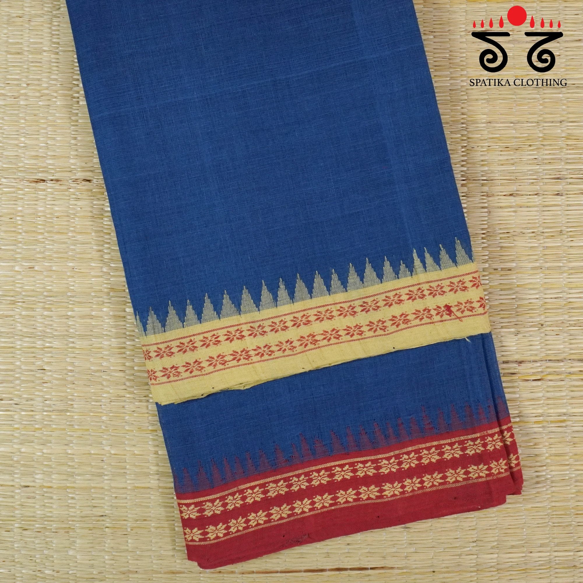 Blue Ponduru Handspun Cotton Saree