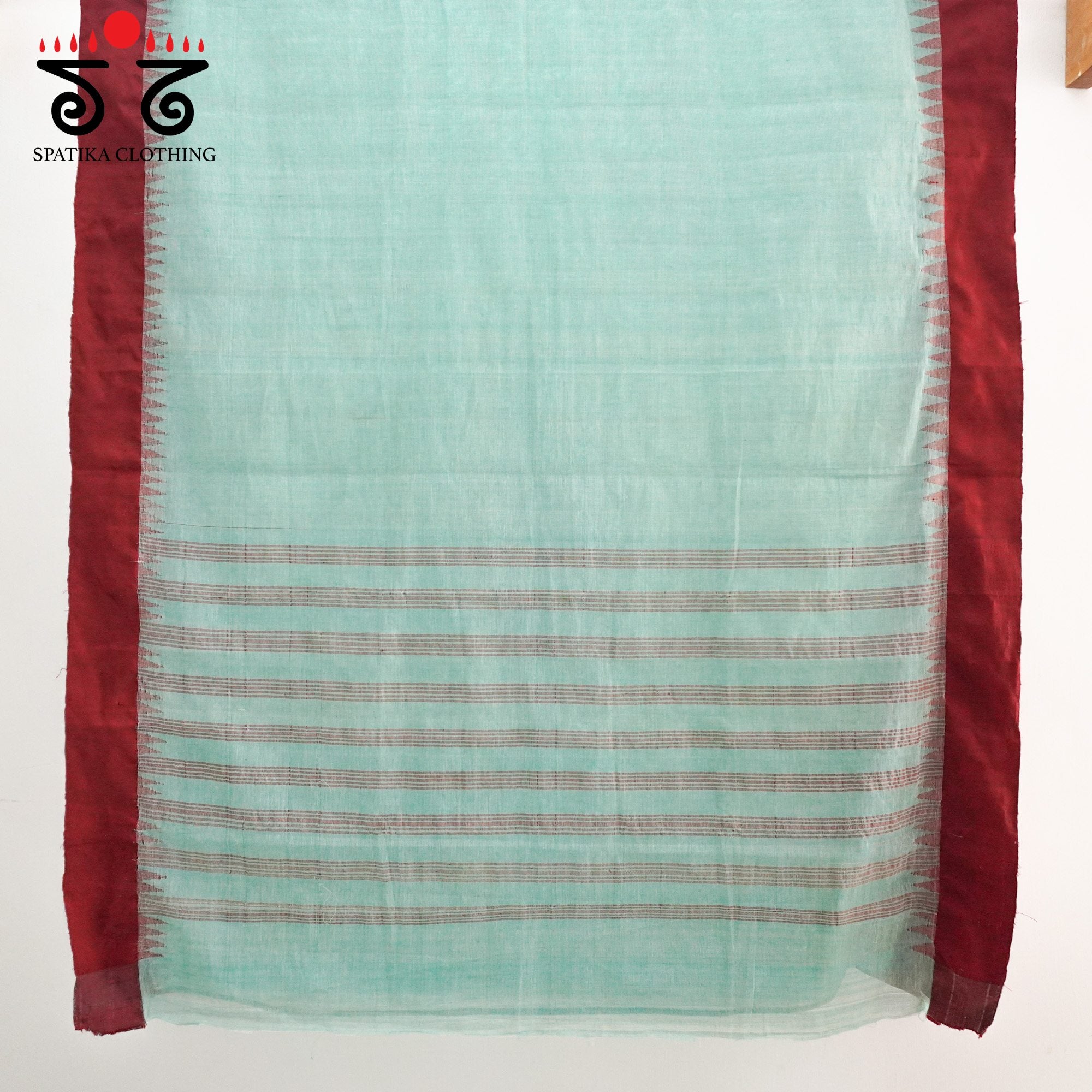 Blue Ponduru Handspun Cotton Saree- Ikat Blouse