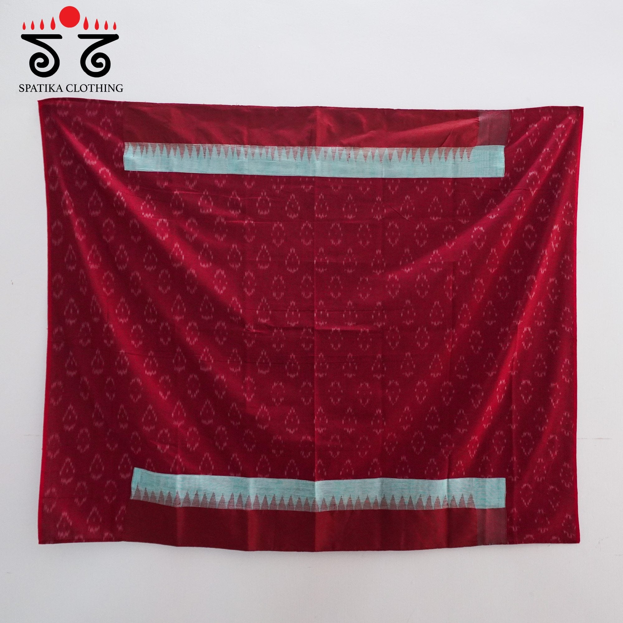 Blue Ponduru Handspun Cotton Saree- Ikat Blouse
