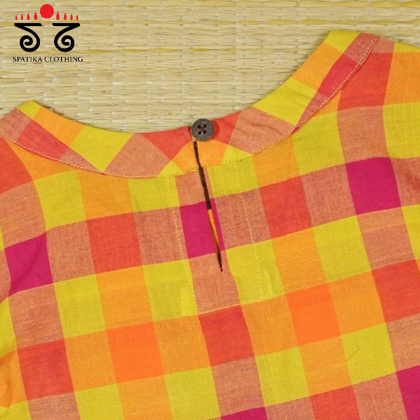Yellow Multi Handcrafted Top for Little Girls!
