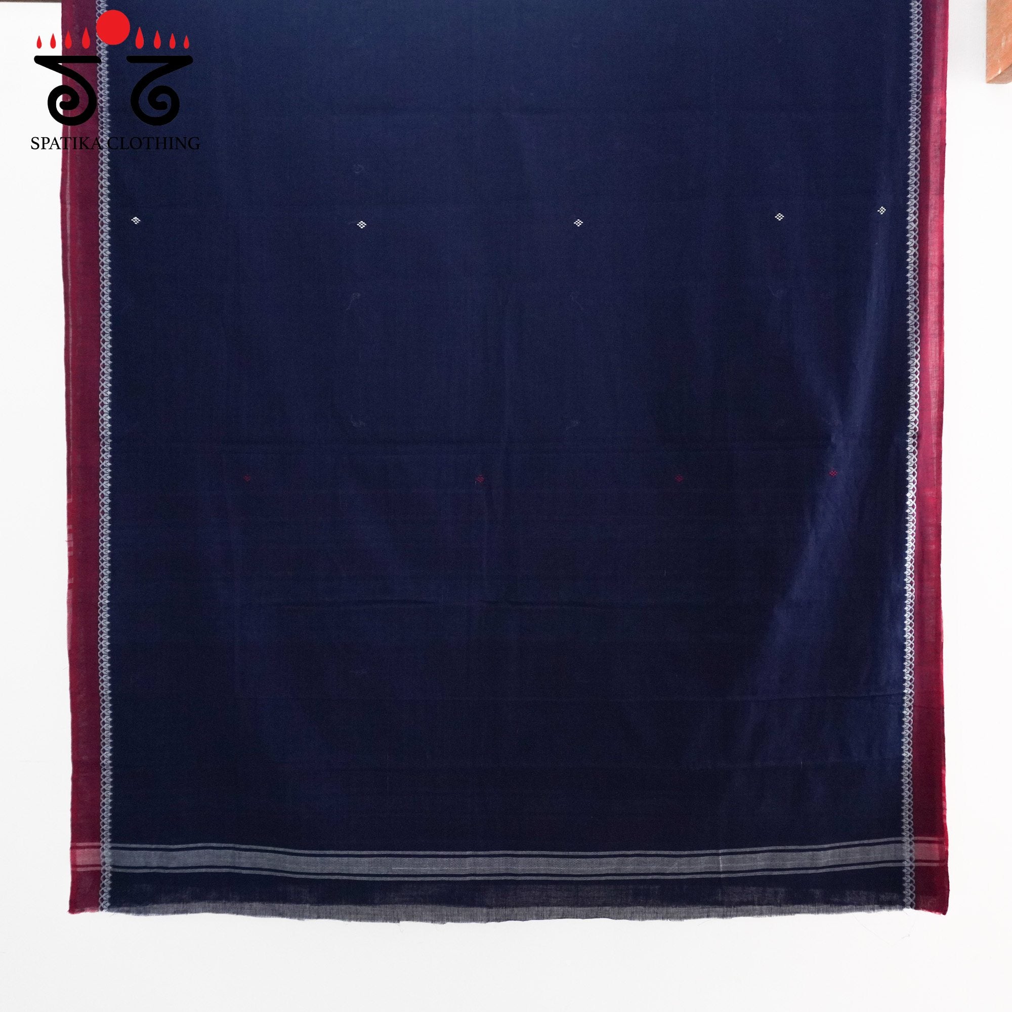 Blue Begampur Handwoven Cotton Saree New!
