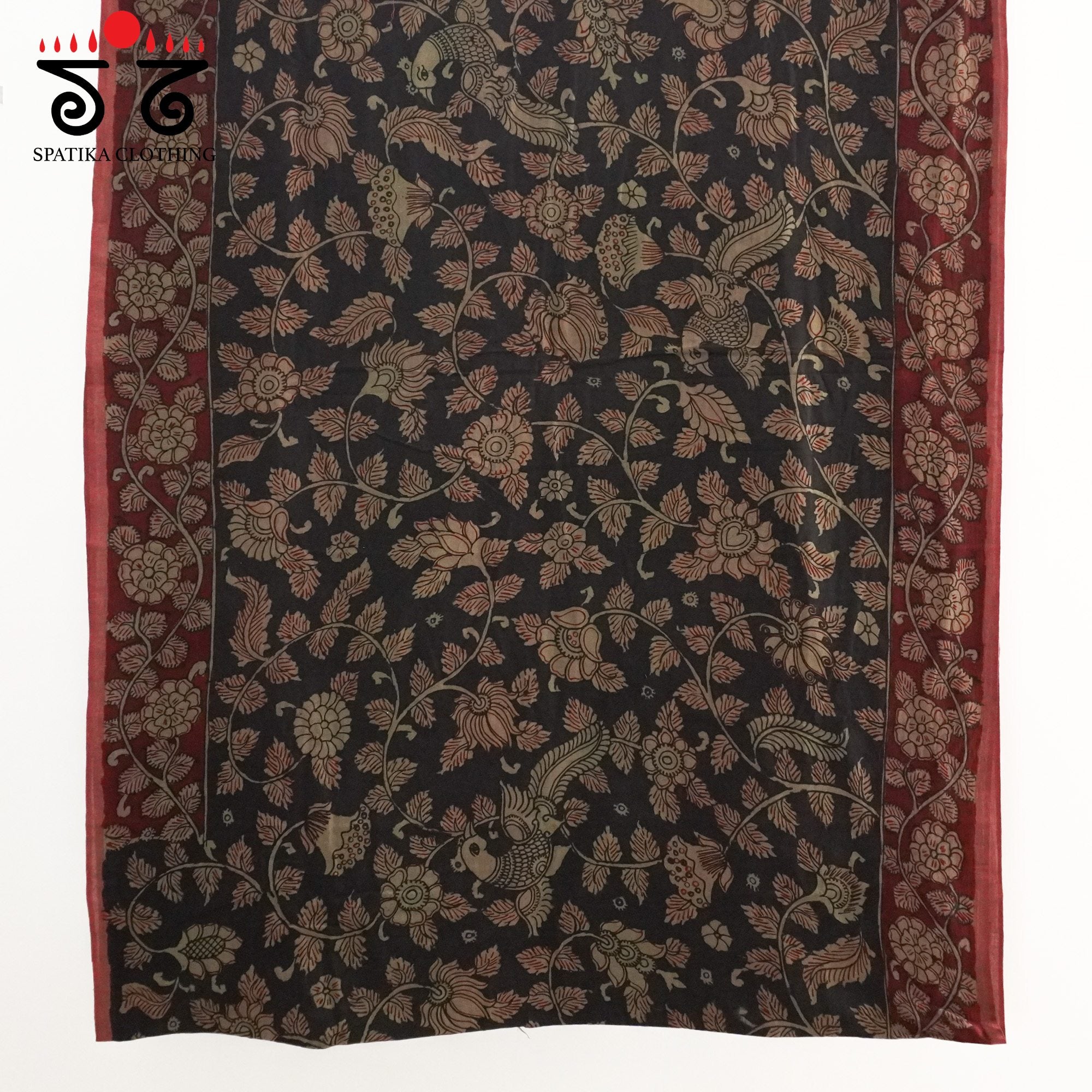 Pen Kalamkari Handspun Cotton Saree