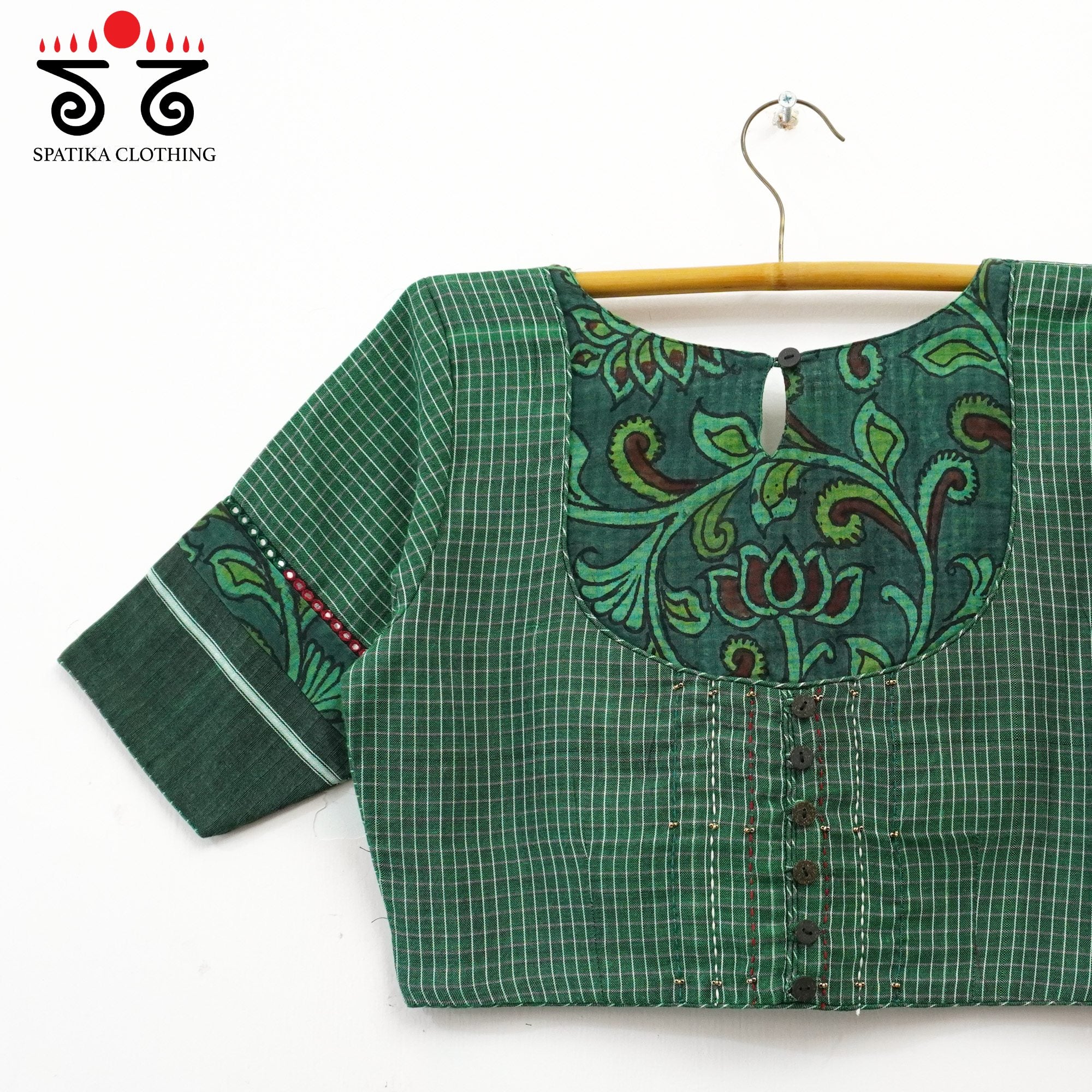 The Kalamkari Ilkal Yoke Blouse