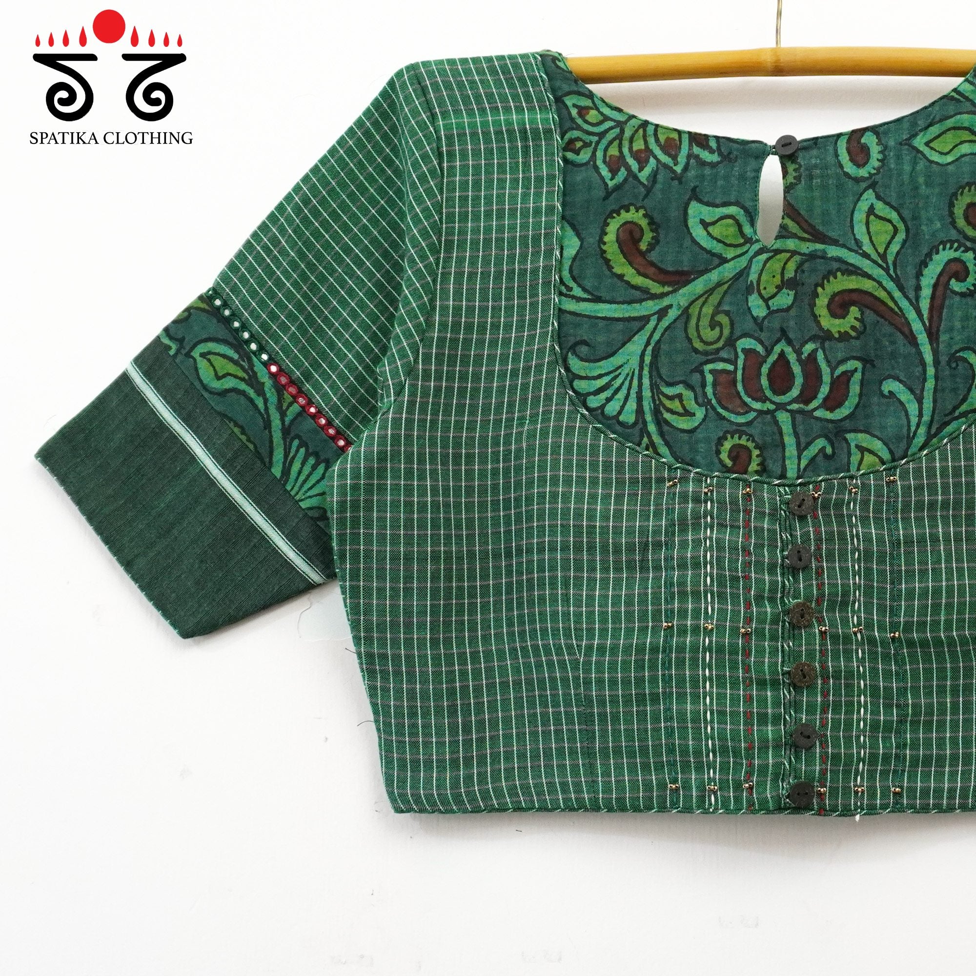 The Kalamkari Ilkal Yoke Blouse