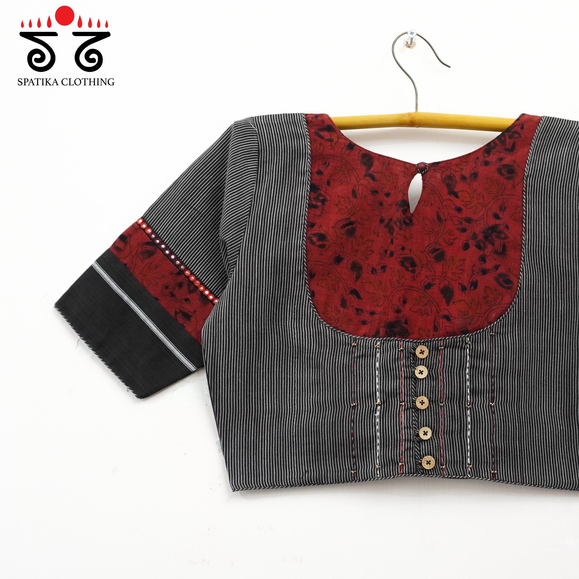 The Kalamkari Ilkal Yoke Blouse