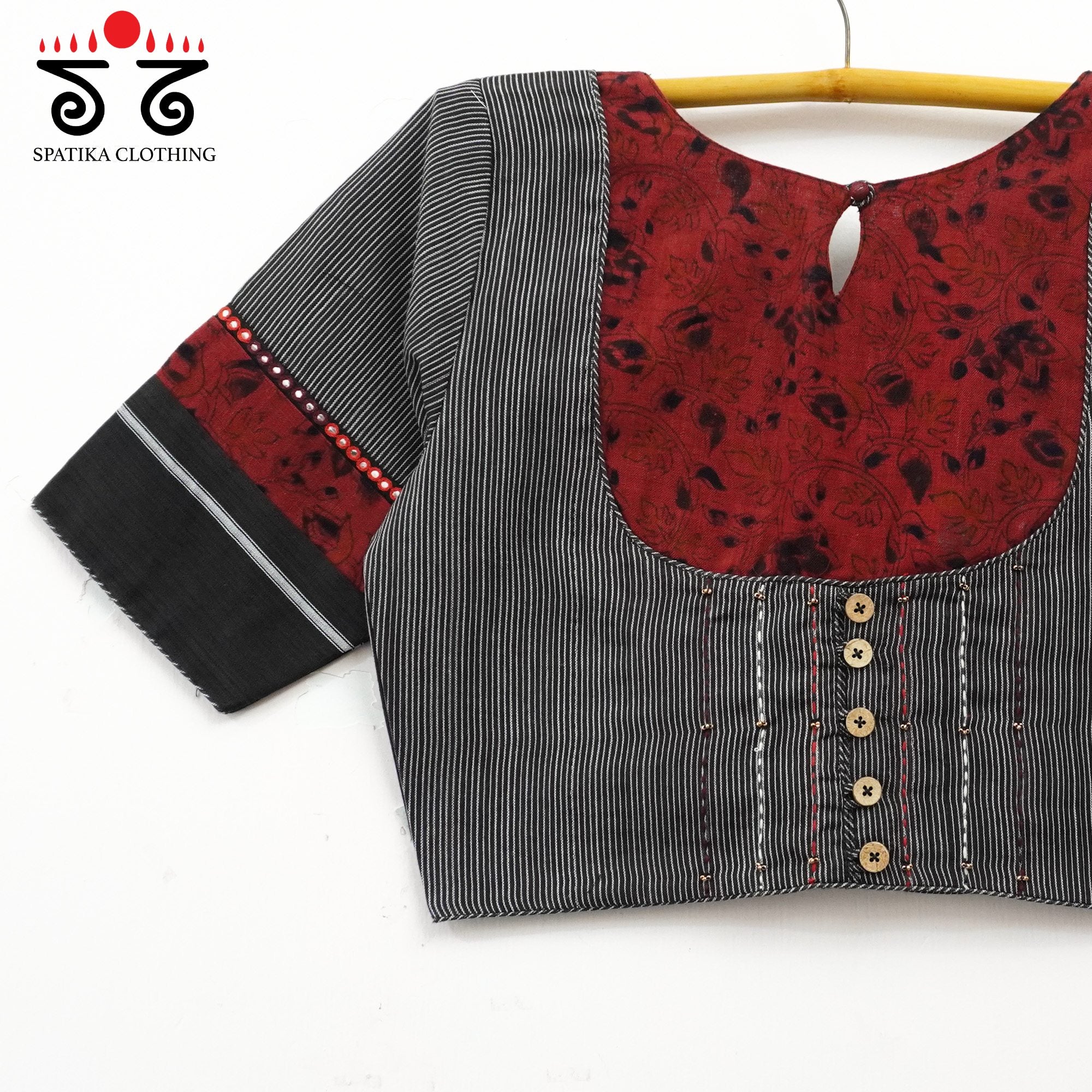 The Kalamkari Ilkal Yoke Blouse
