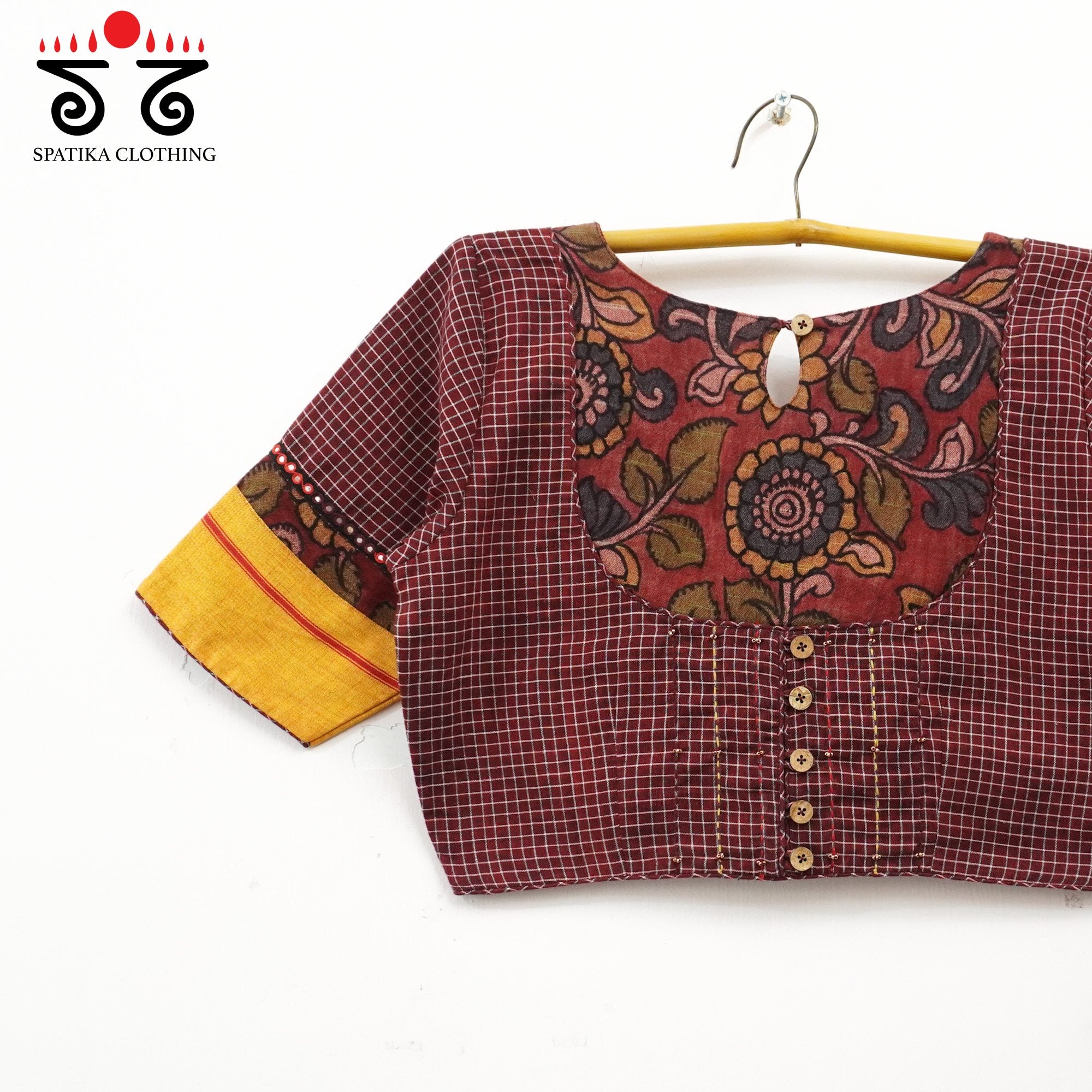 The Kalamkari Ilkal Yoke Blouse