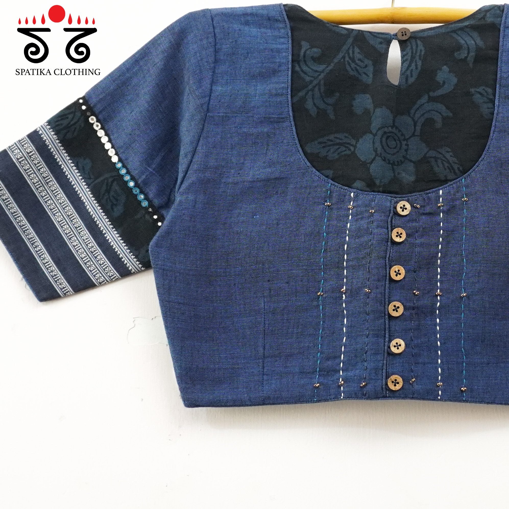 The Kalamkari Ilkal Yoke Blouse