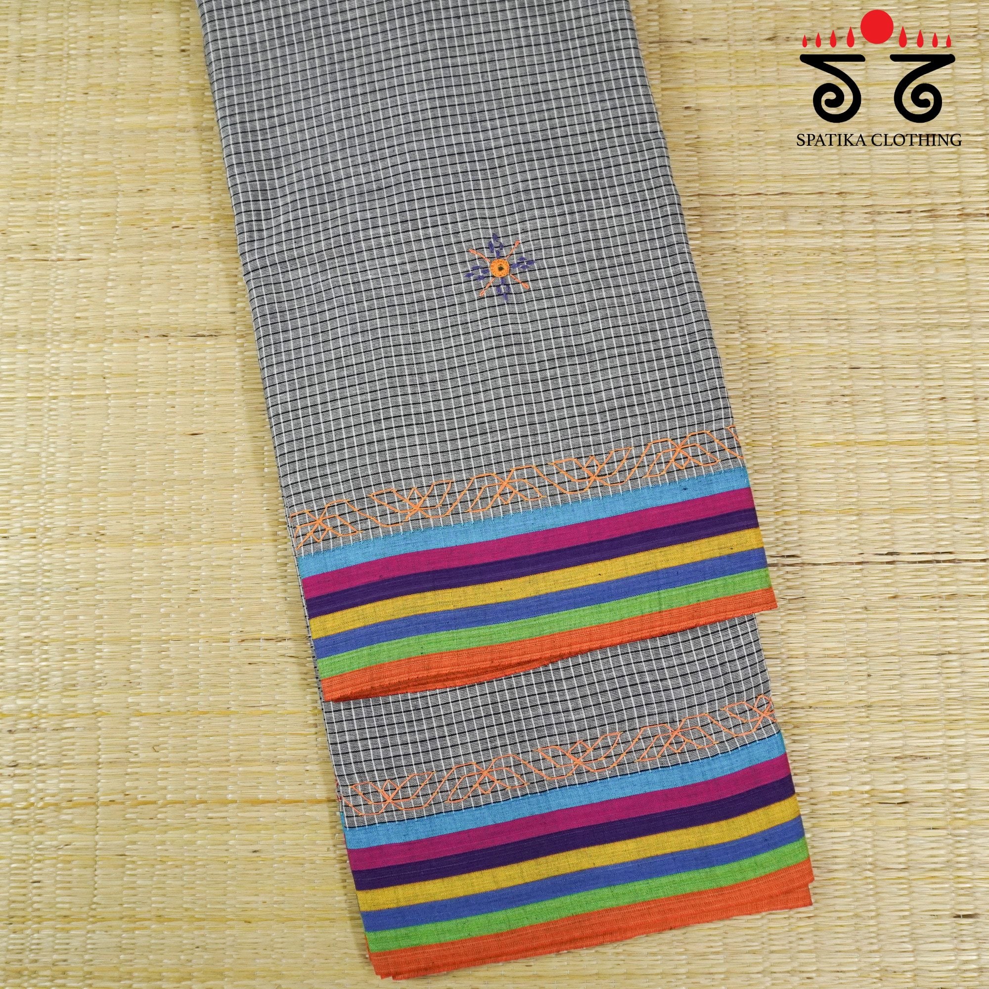 Hand Embroidered Patteda Anchu Saree