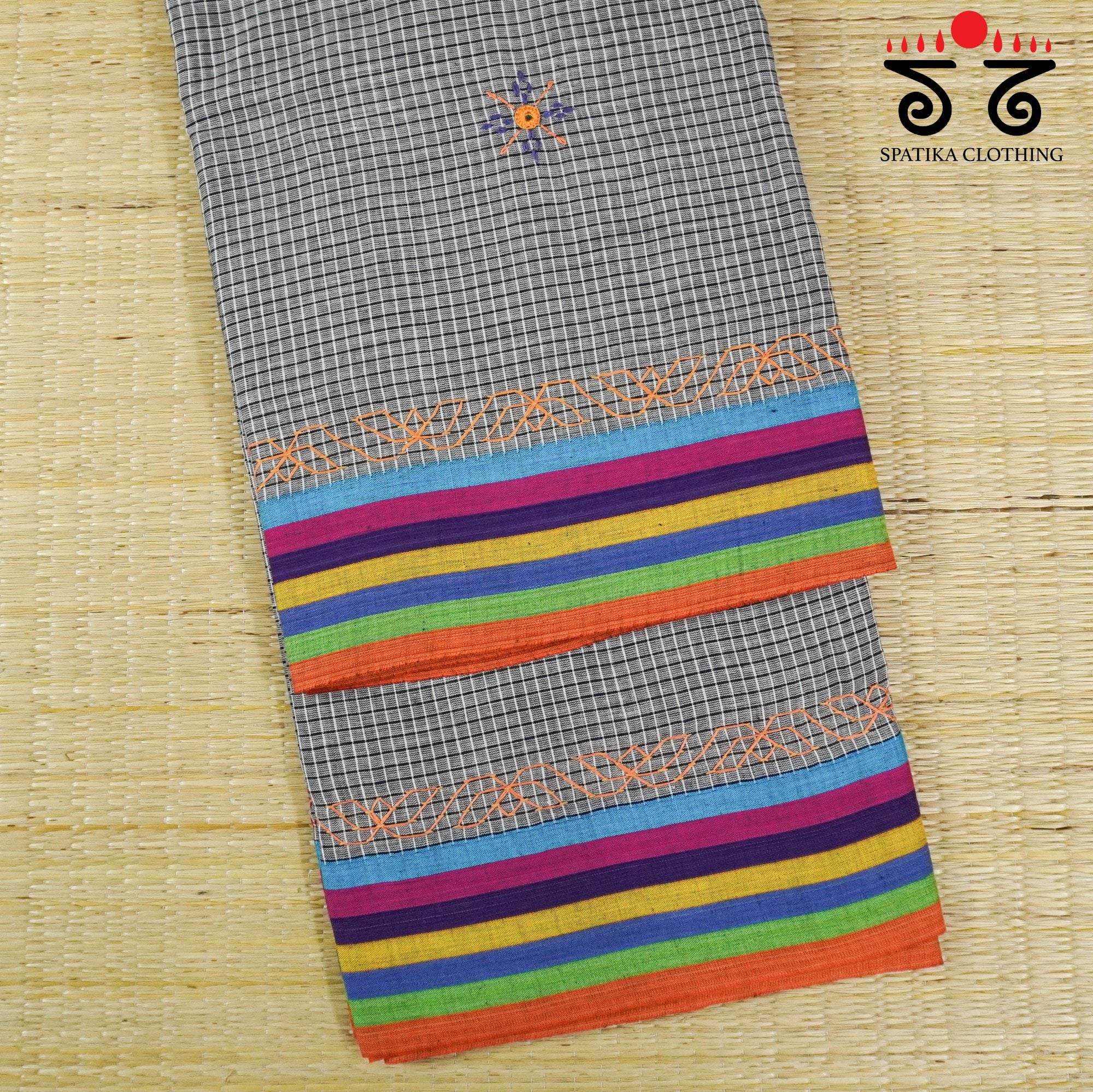 Hand Embroidered Patteda Anchu Saree