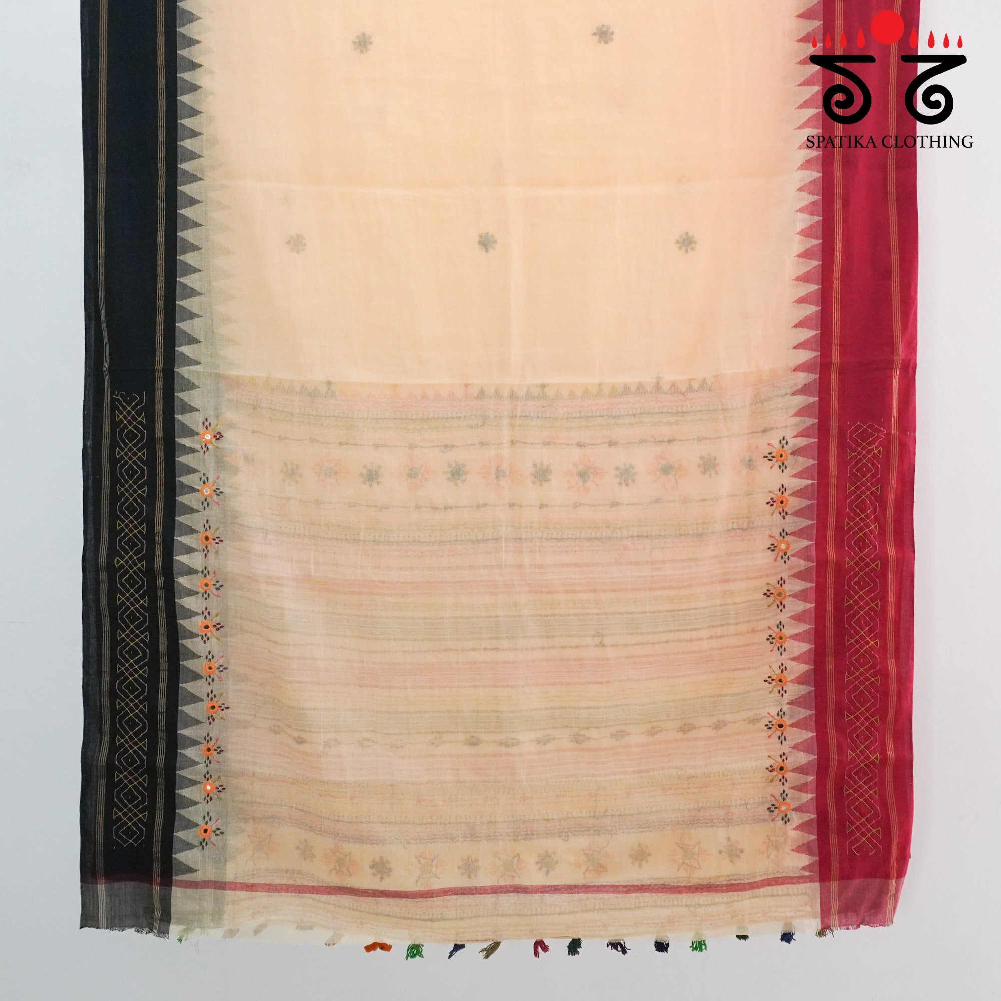 Hand Embroidered Ponduru Cotton Saree