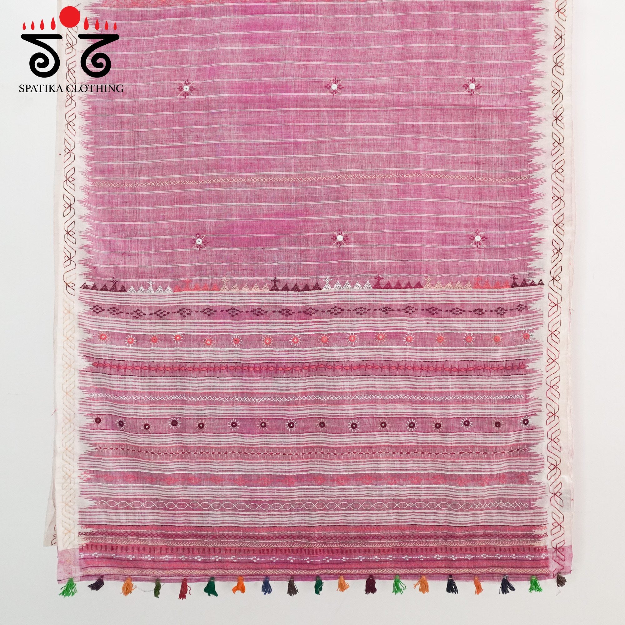 Hand Embroidered Ponduru Cotton Saree