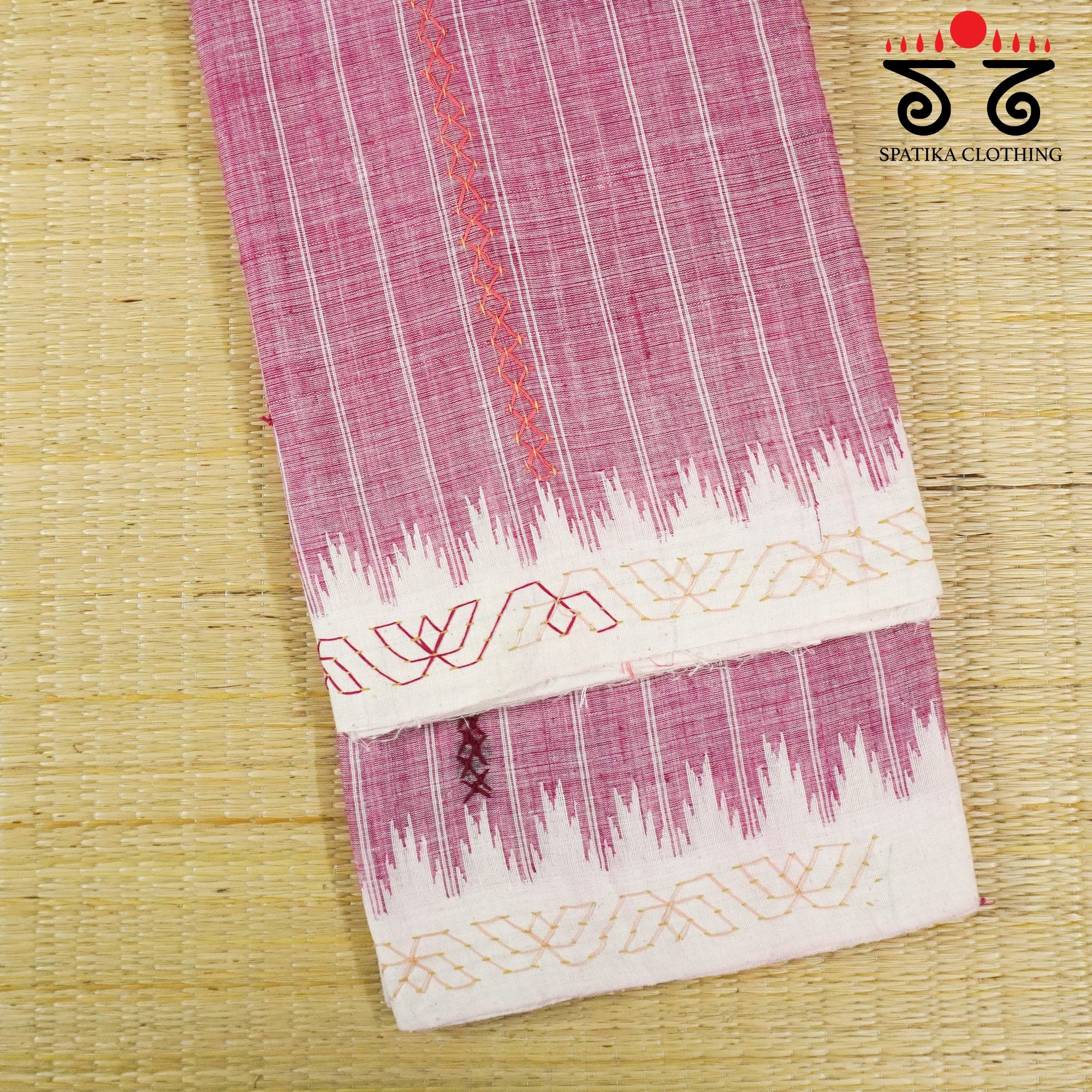 Hand Embroidered Ponduru Cotton Saree