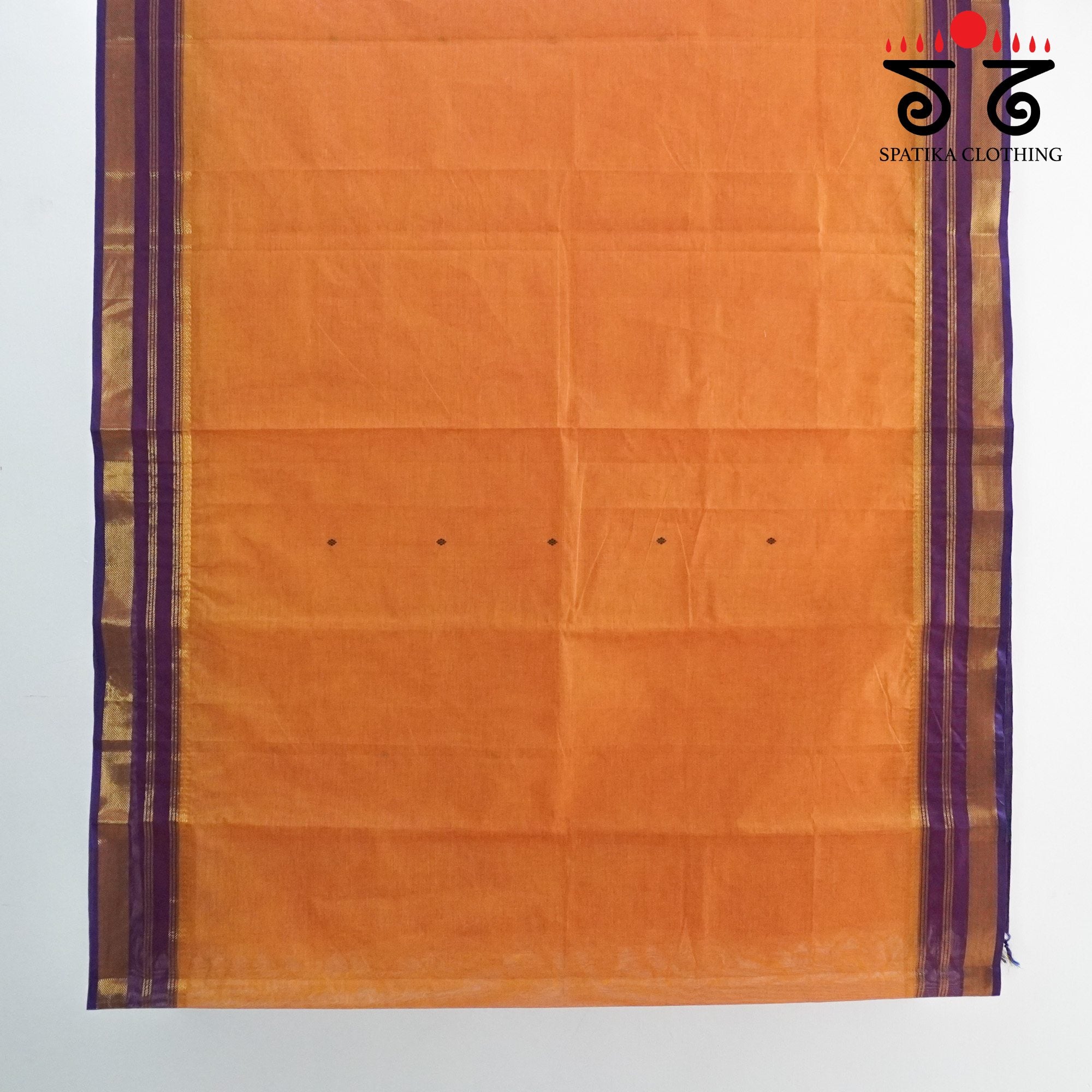 Orange Chettinad Cotton Saree