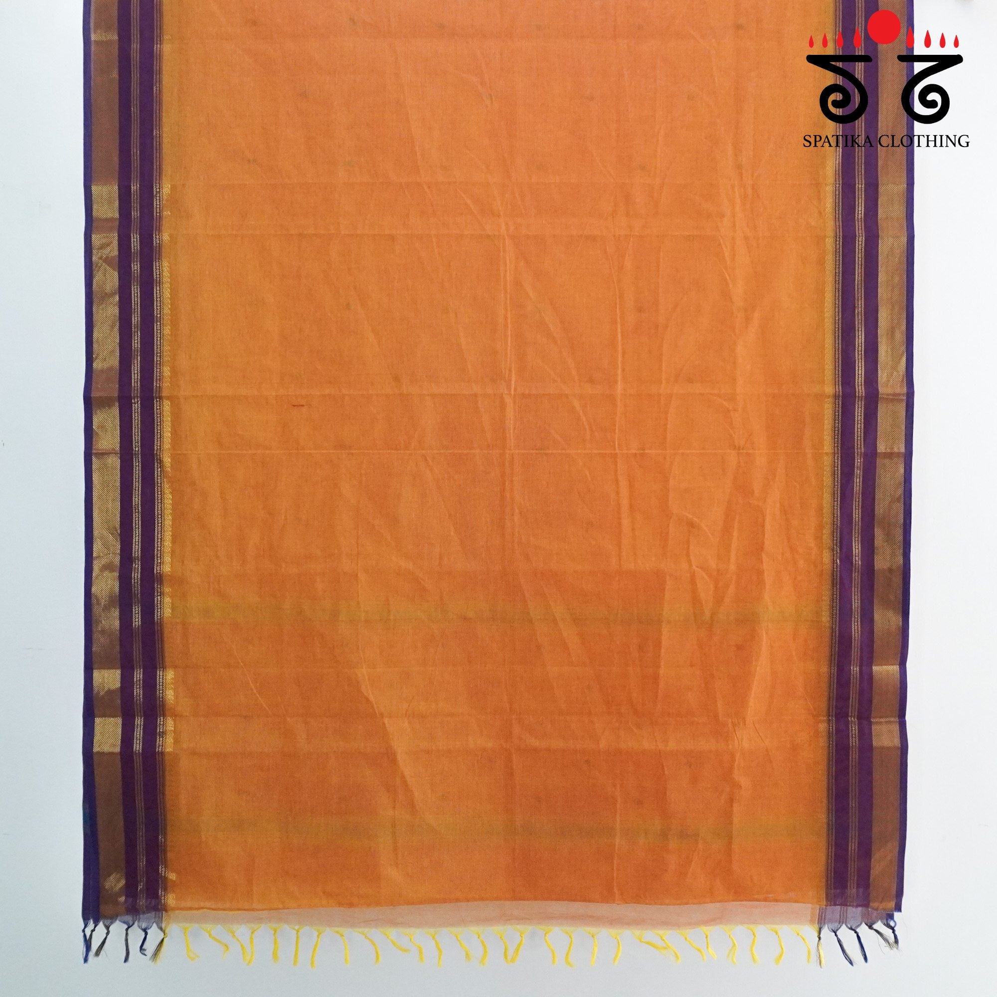 Orange Chettinad Cotton Saree