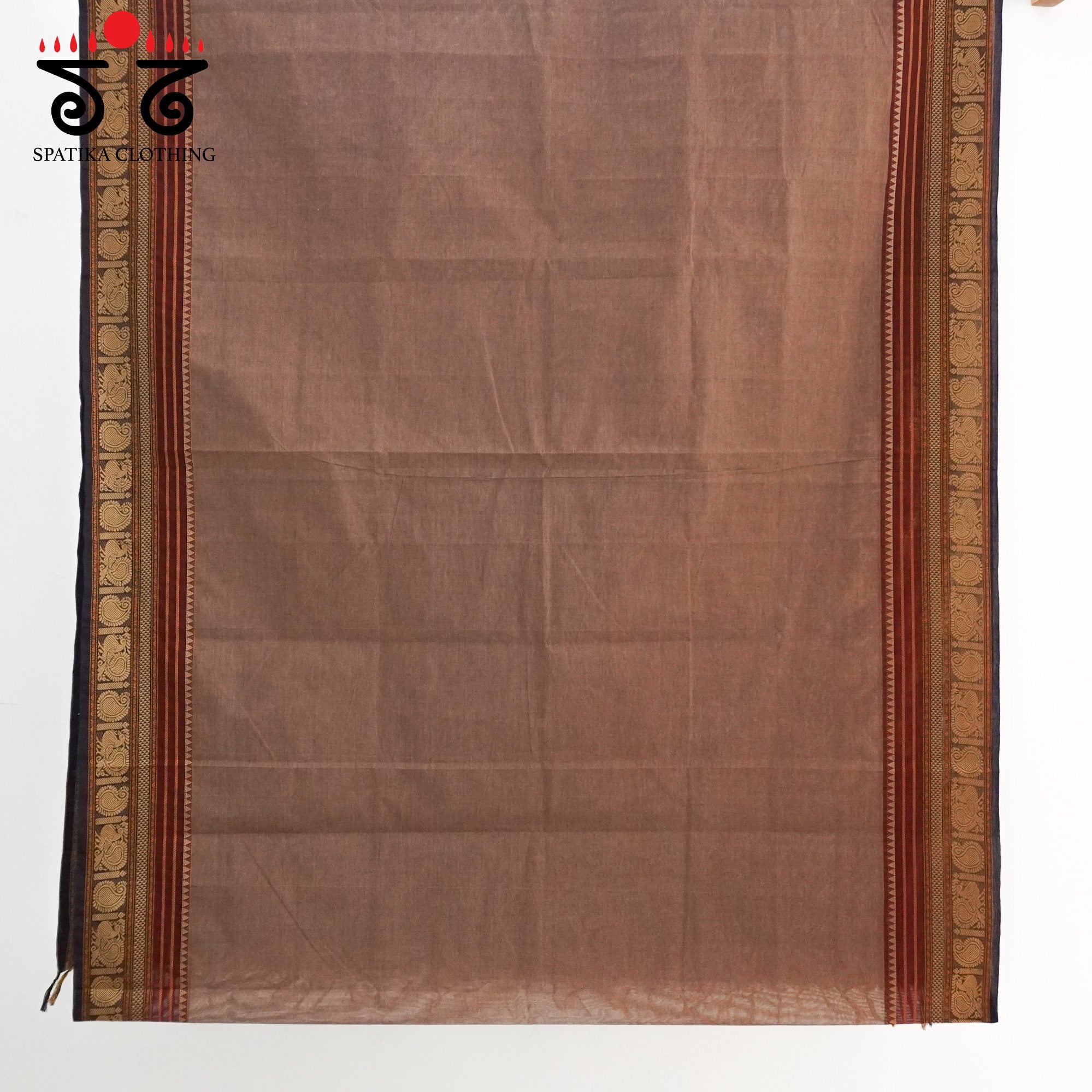Light Brown Chettinad Cotton Saree