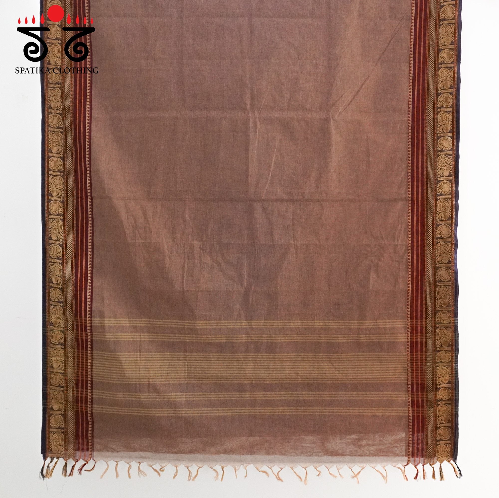 Light Brown Chettinad Cotton Saree