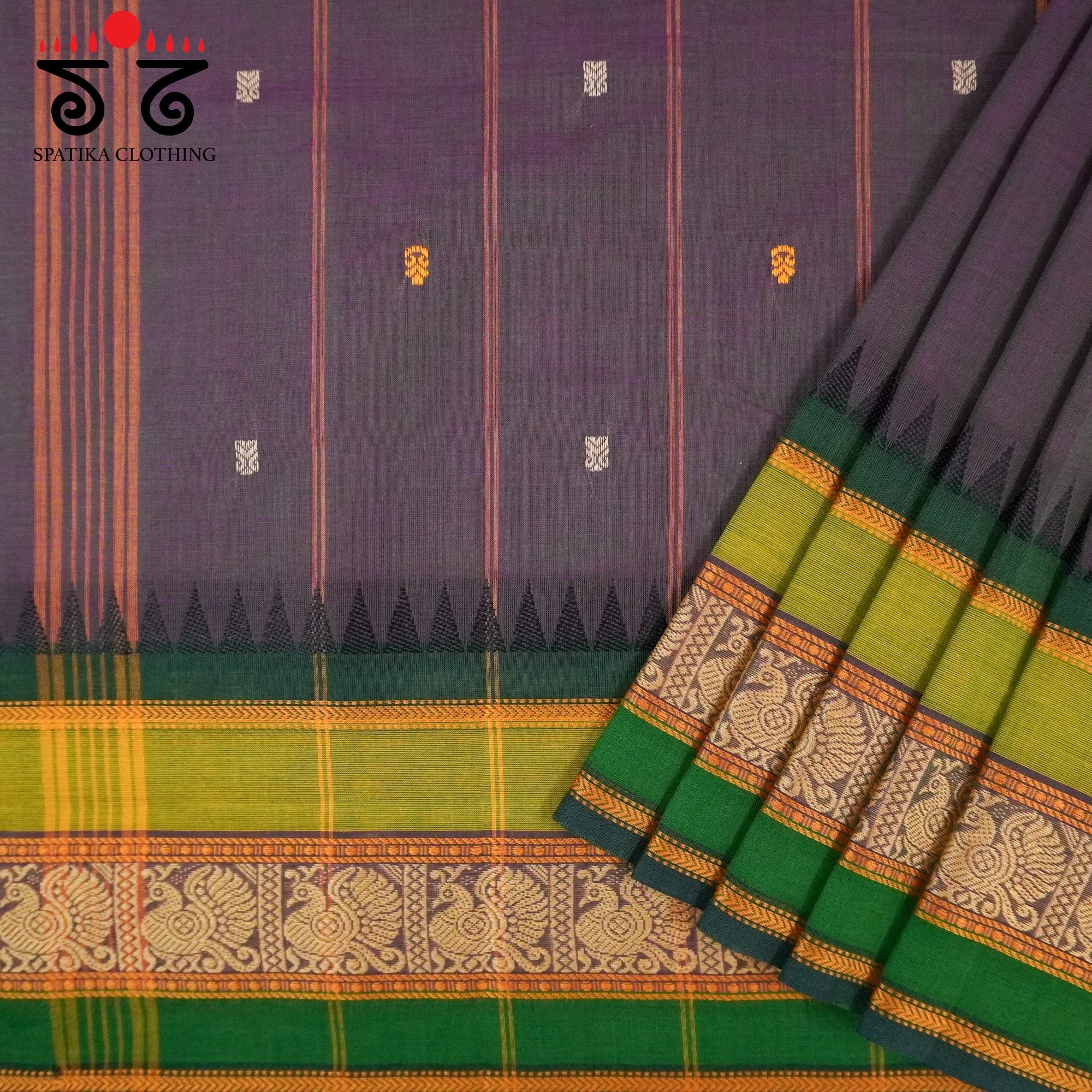 Purple Chettinad Cotton Saree