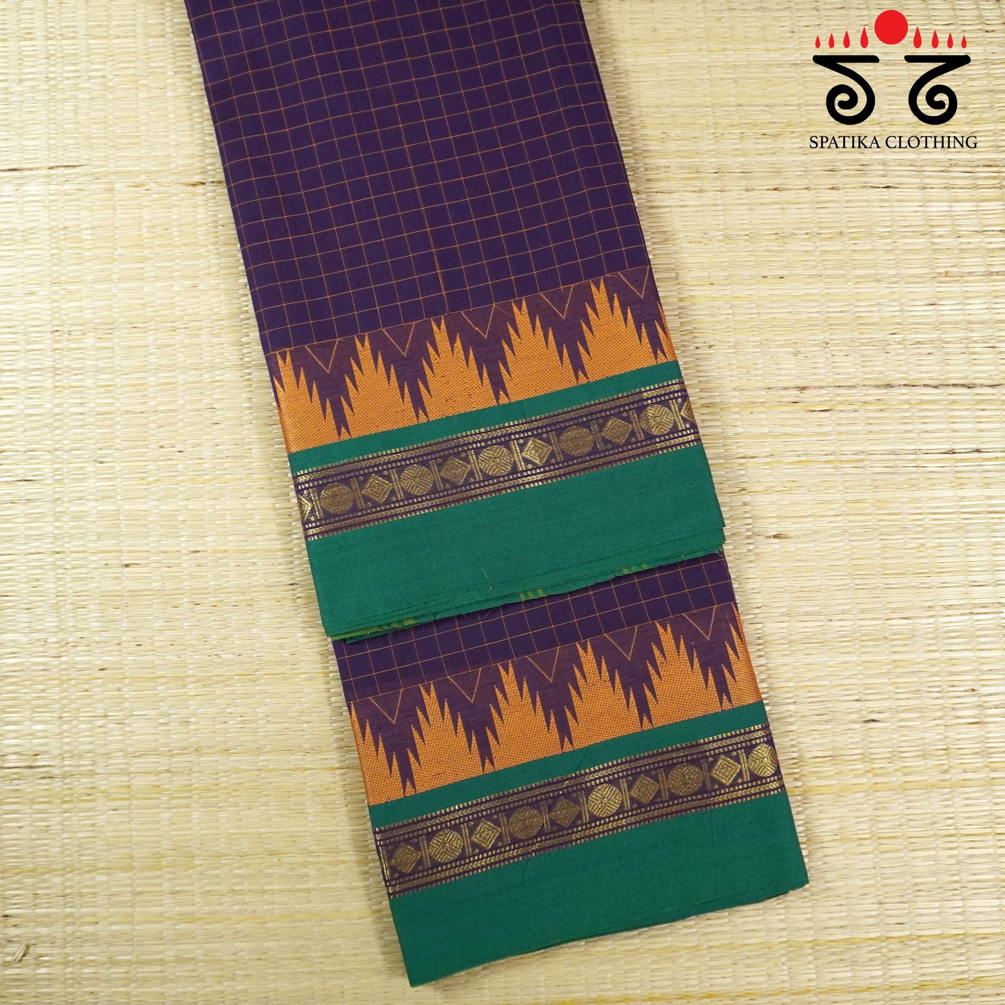 Purple Chettinad Cotton Saree