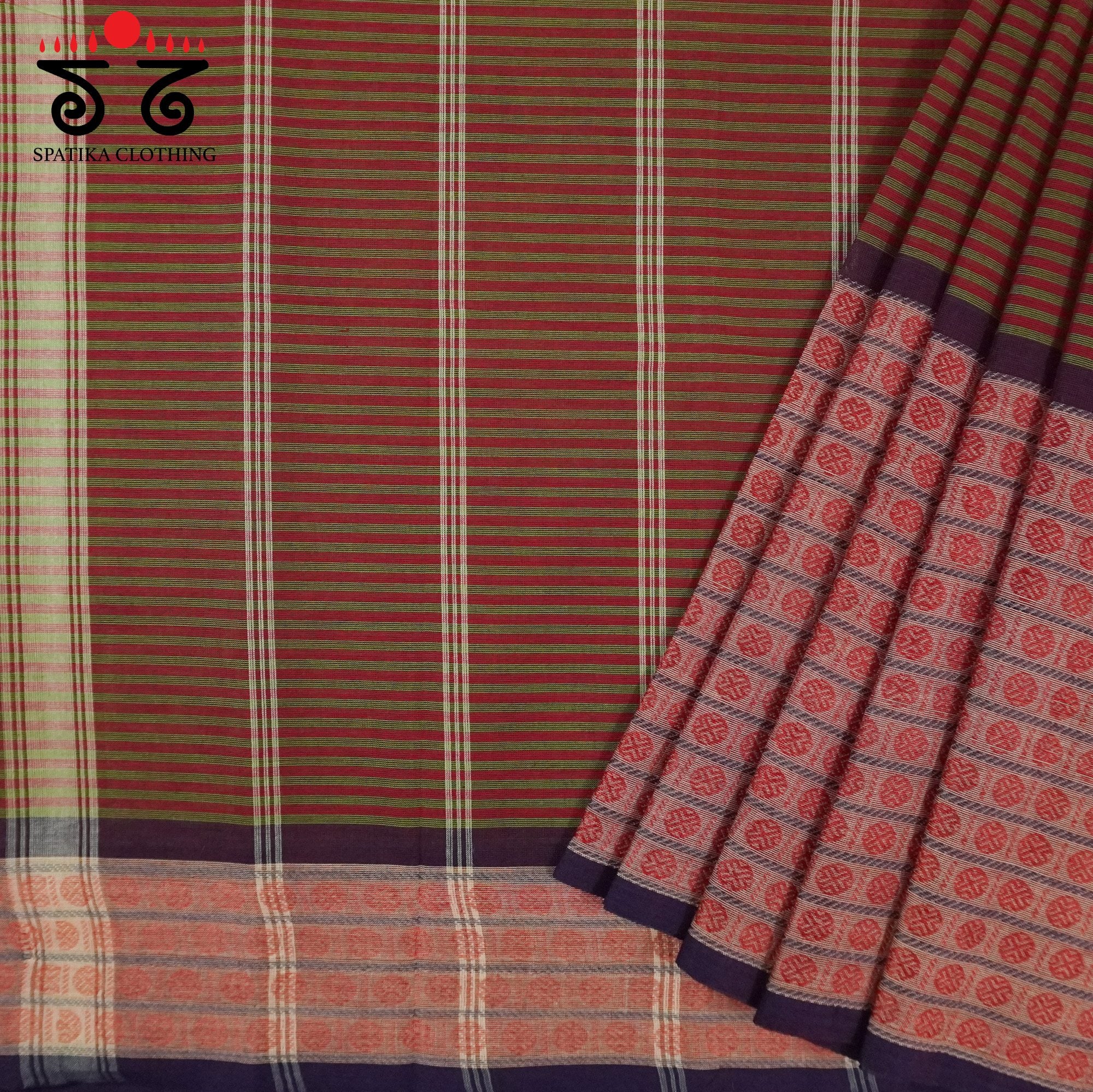 Brown Chettinad Cotton Saree