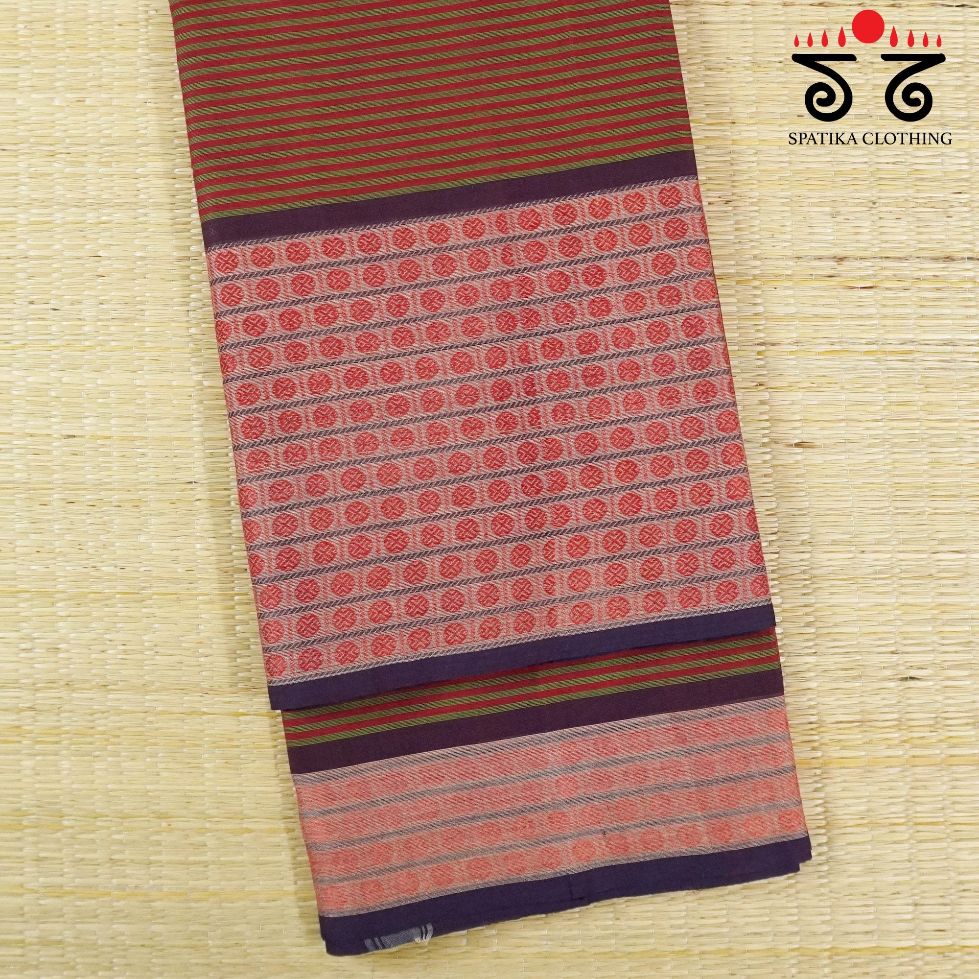 Brown Chettinad Cotton Saree