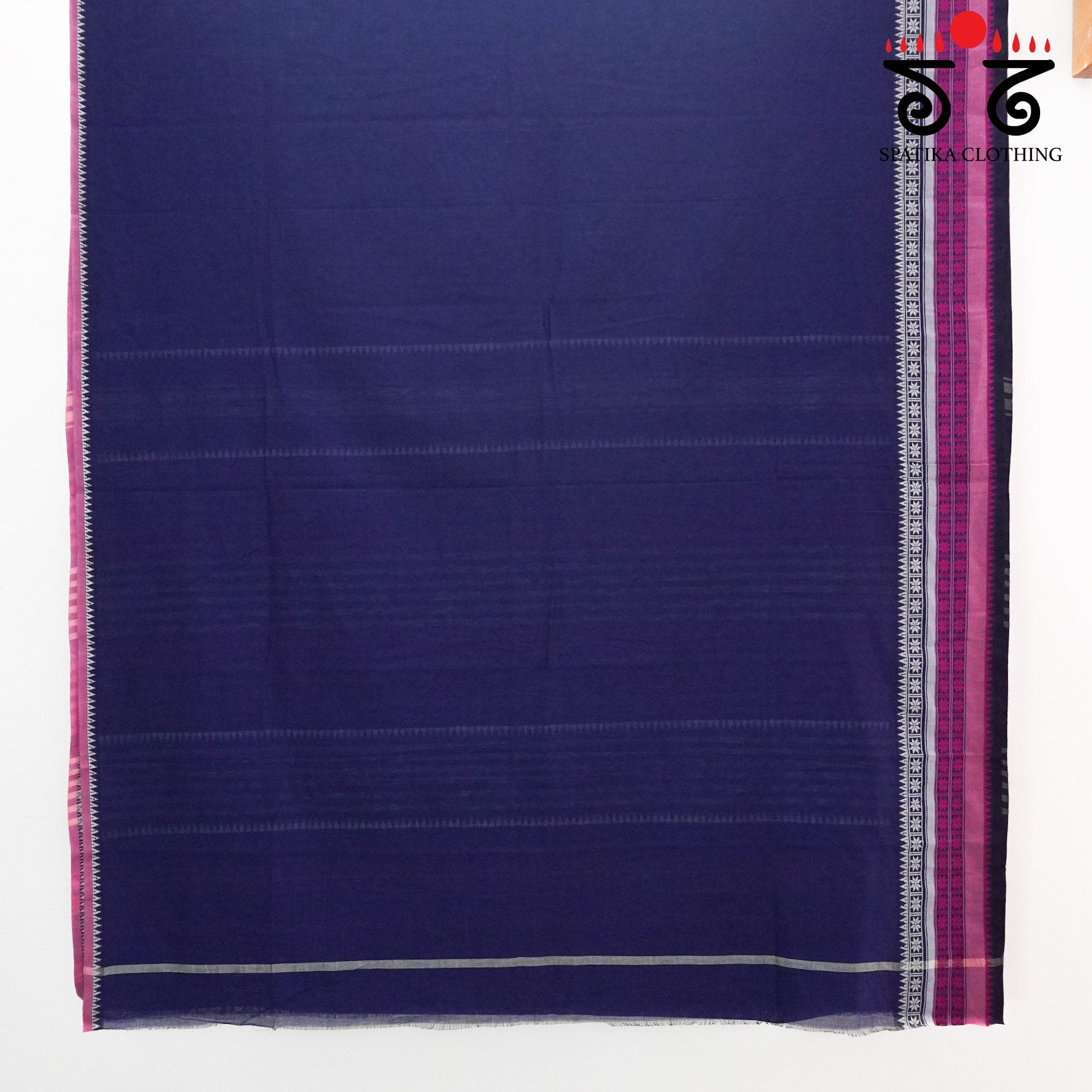 Blue Begampur Handwoven Cotton Saree New!