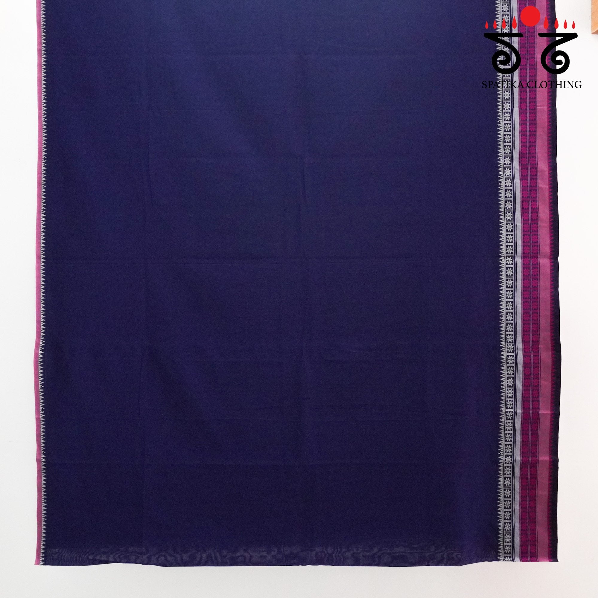 Blue Begampur Handwoven Cotton Saree New!