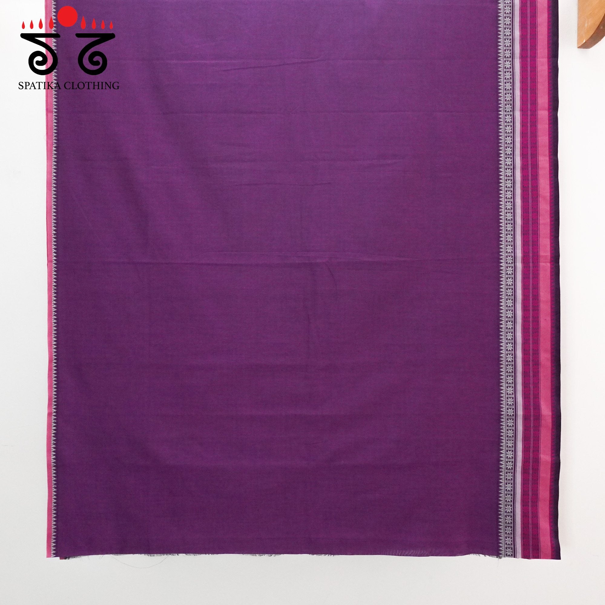 Grape Begampur Handwoven Cotton Saree New!