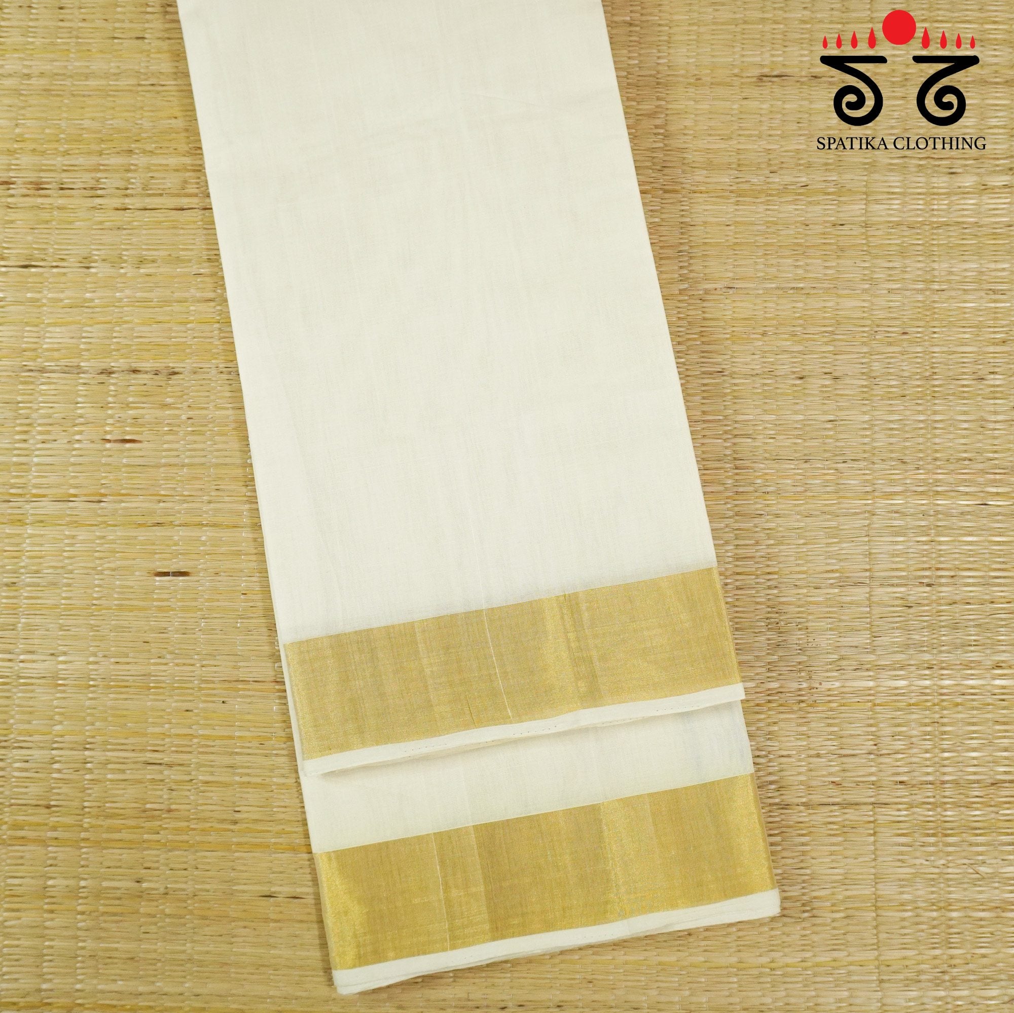 Kerala Kasavu Handloom Cotton Saree