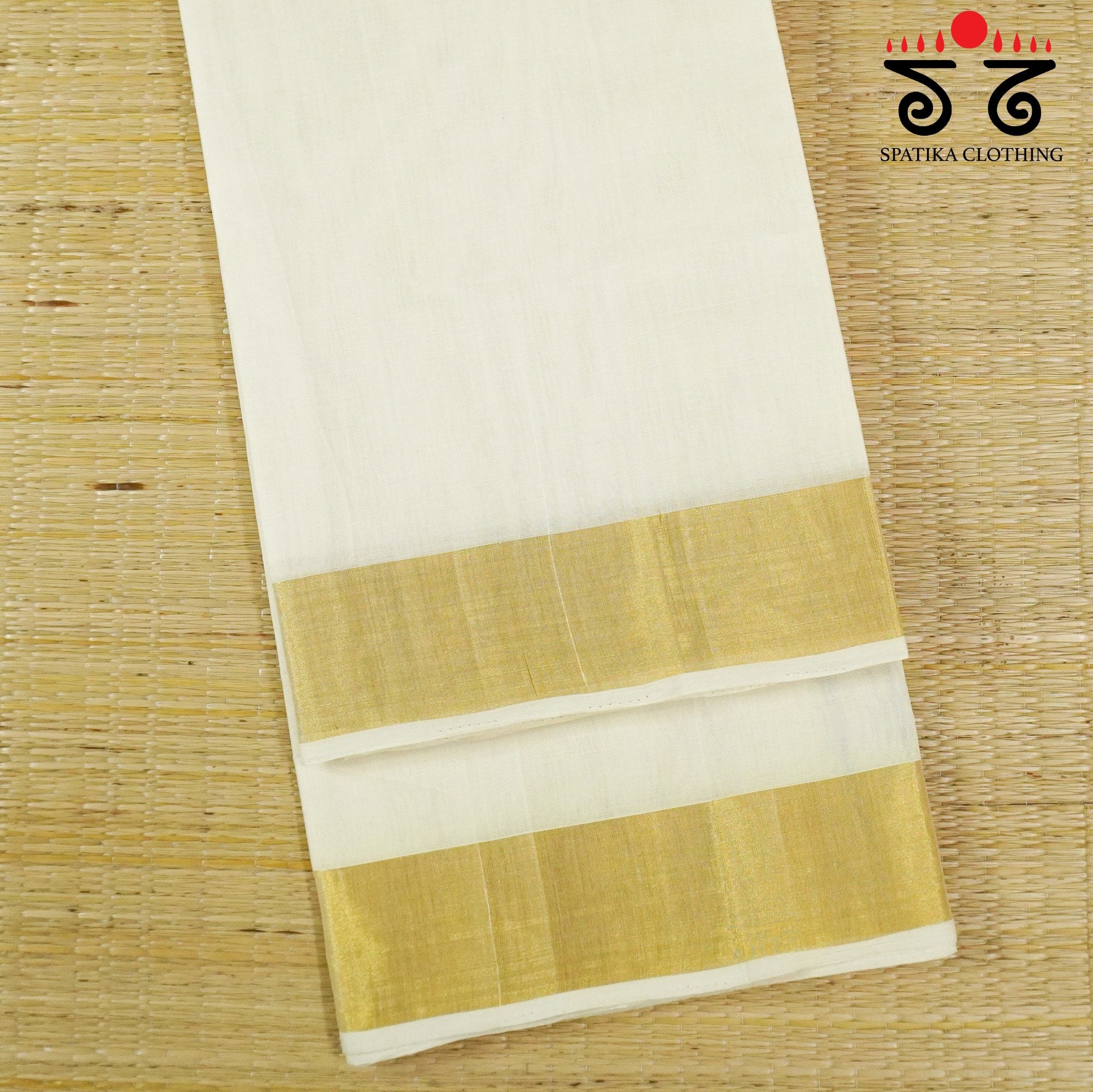 Kerala Kasavu Handloom Cotton Saree