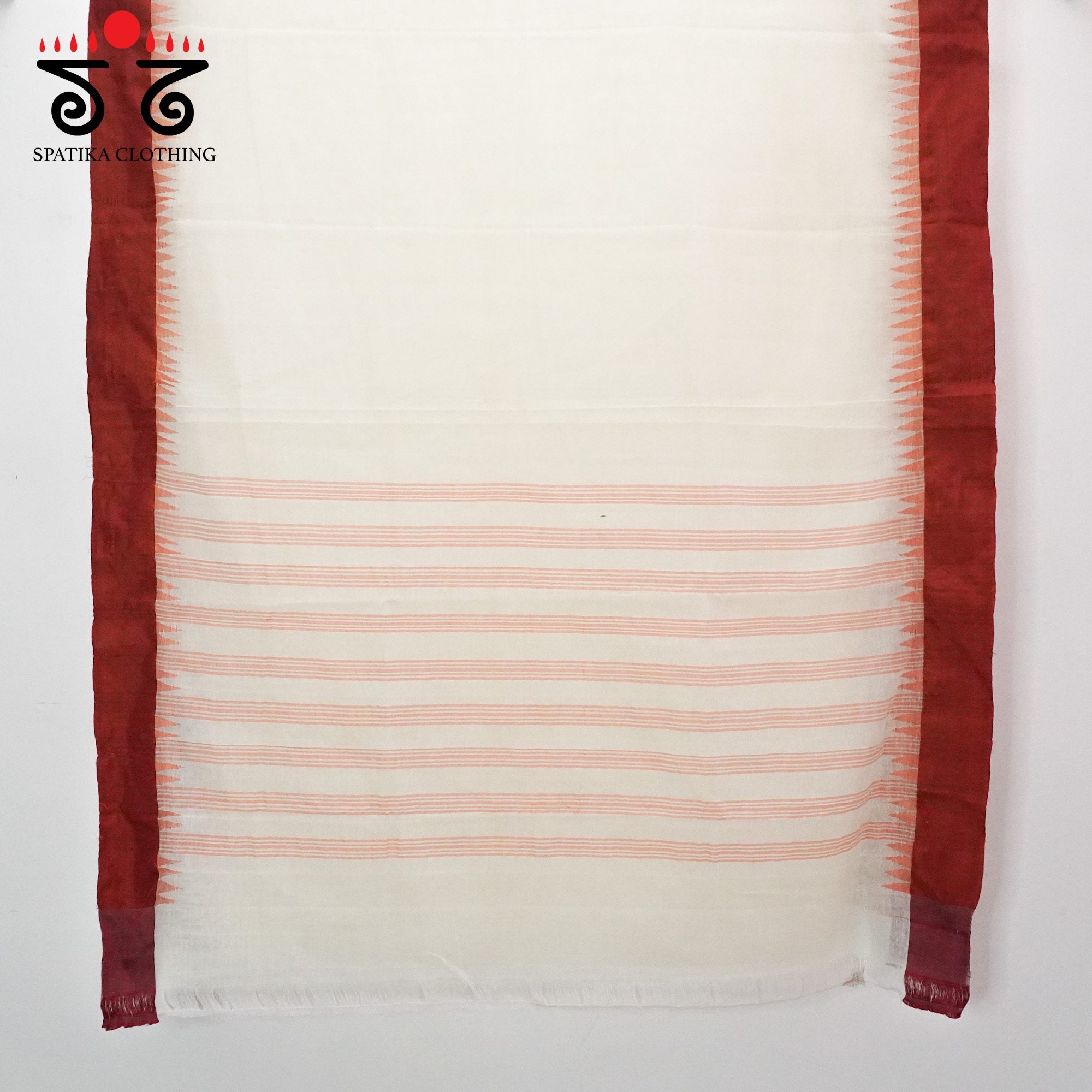 Off white Ponduru Handspun Saree - With Silk border