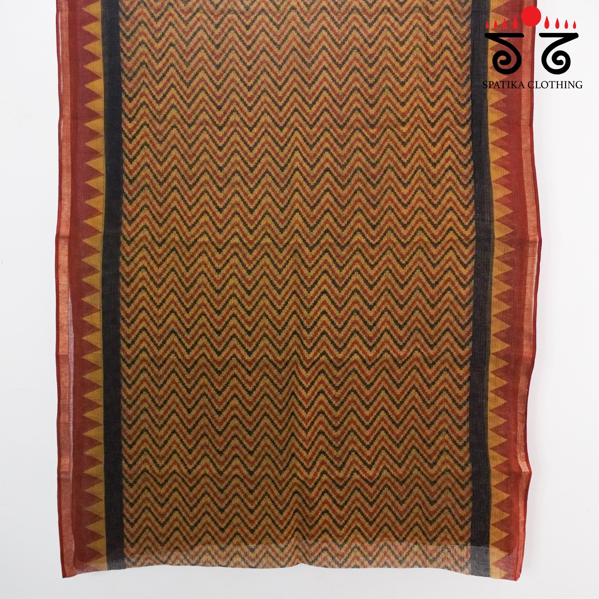 Mustard Kota Hand Block Printed Saree