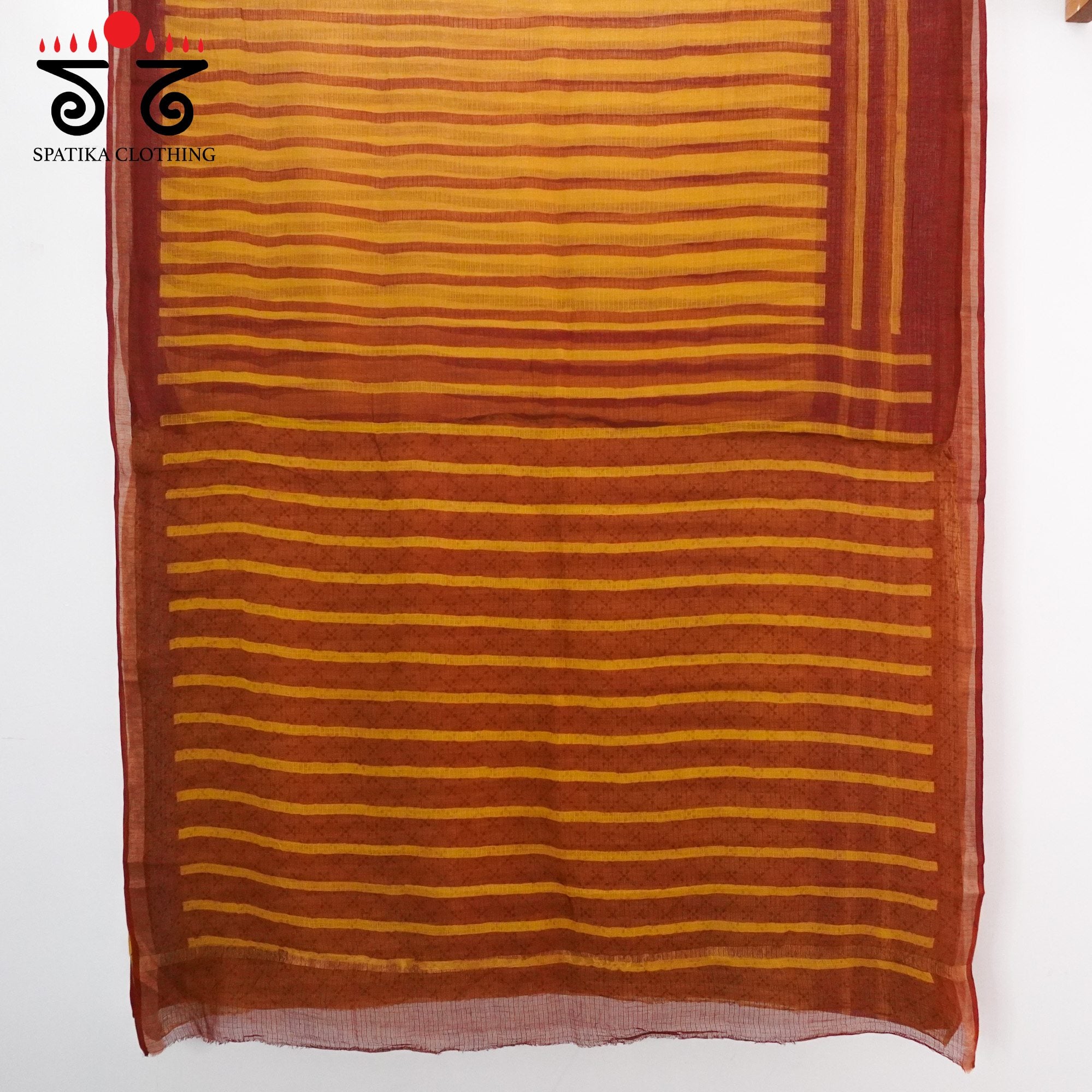 Yellow Kota Hand Block Printed Saree