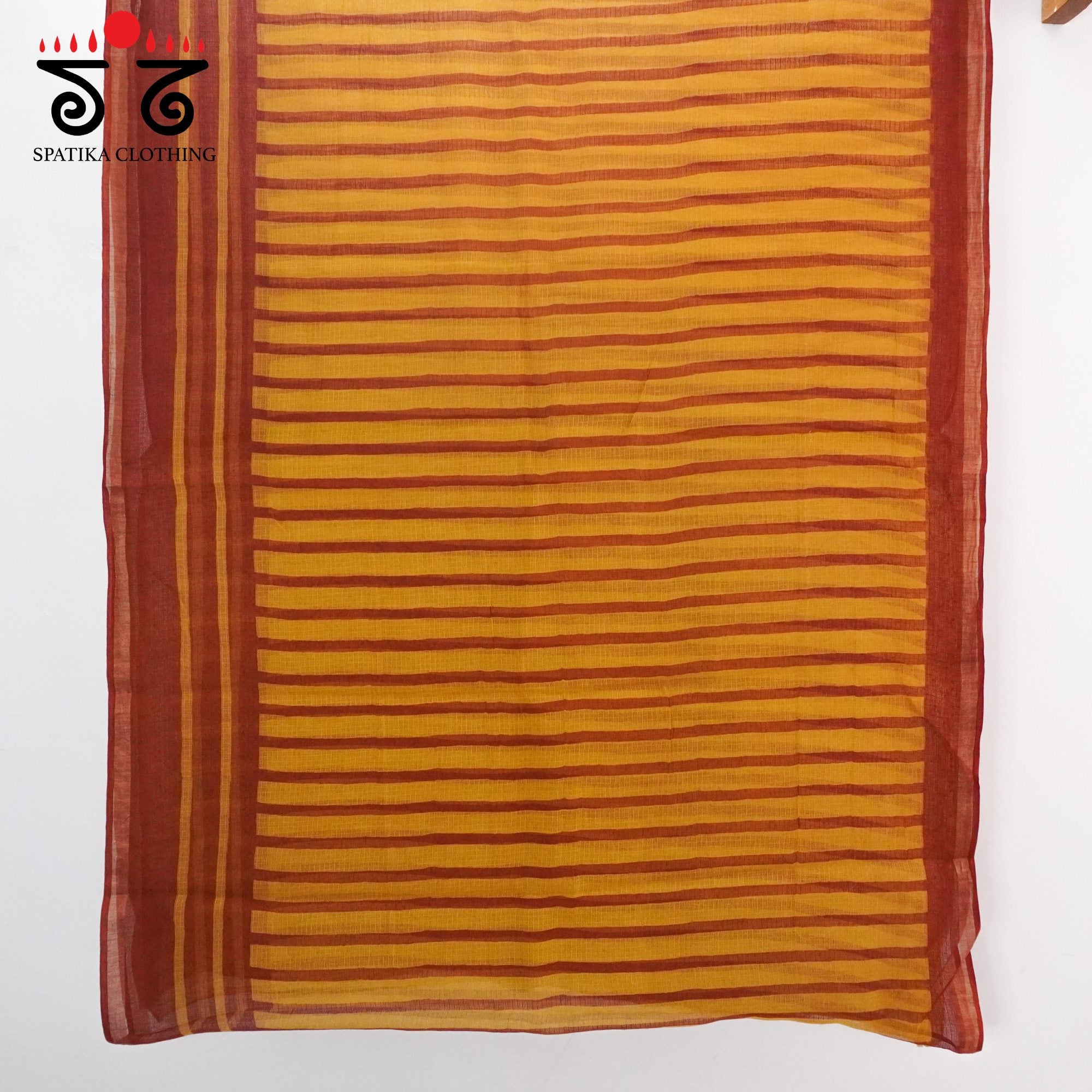 Yellow Kota Hand Block Printed Saree