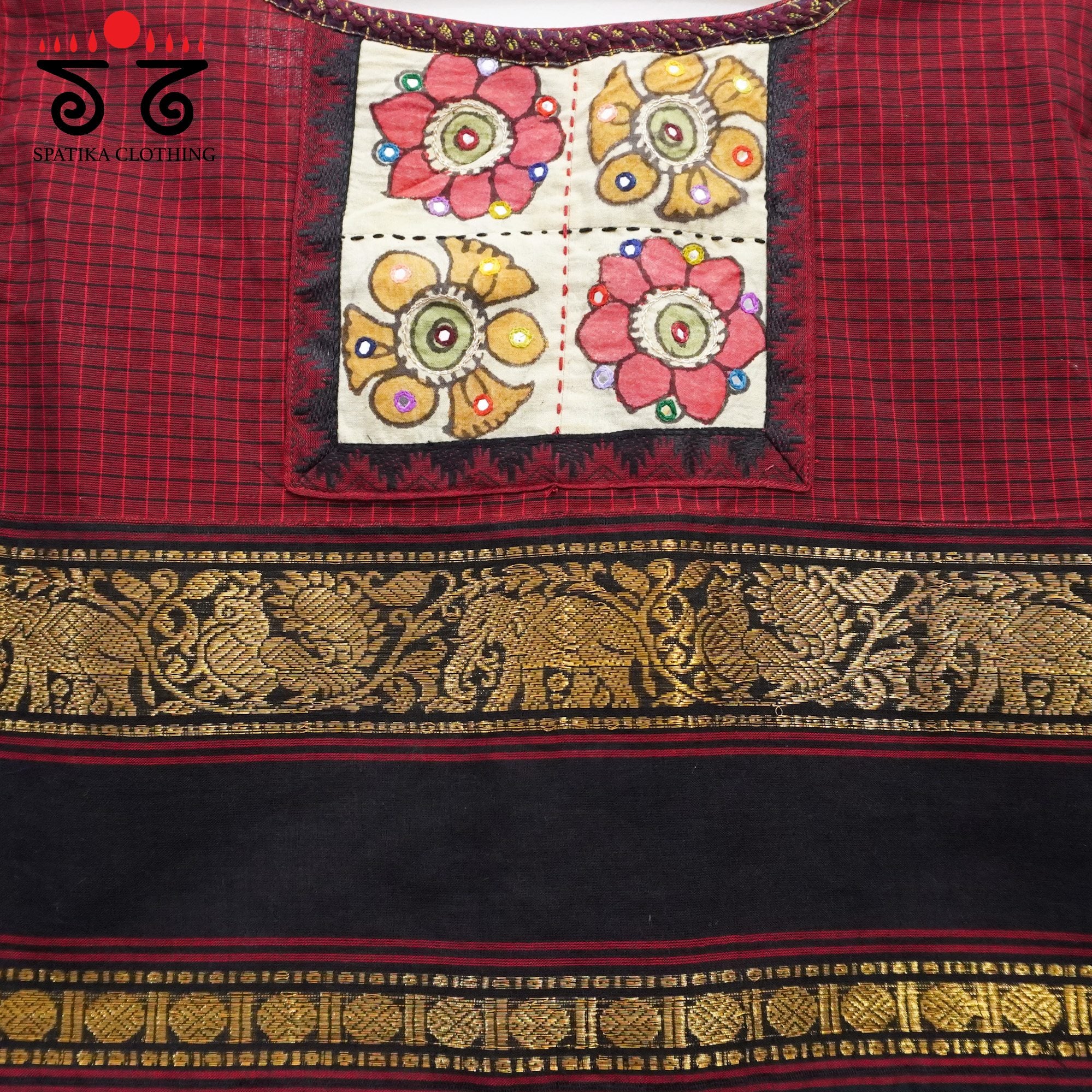 Maroon Chettinad - Pen Kalamkari Blouse
