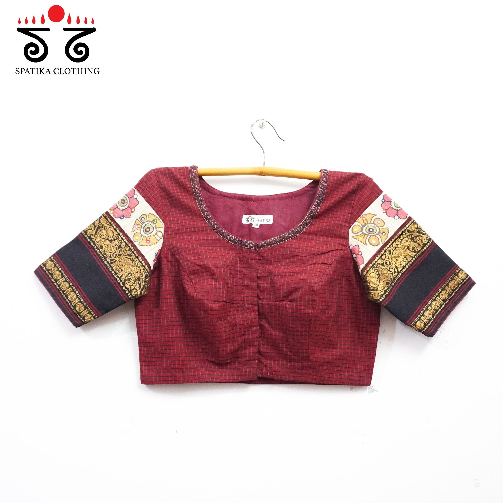Maroon Chettinad - Pen Kalamkari Blouse
