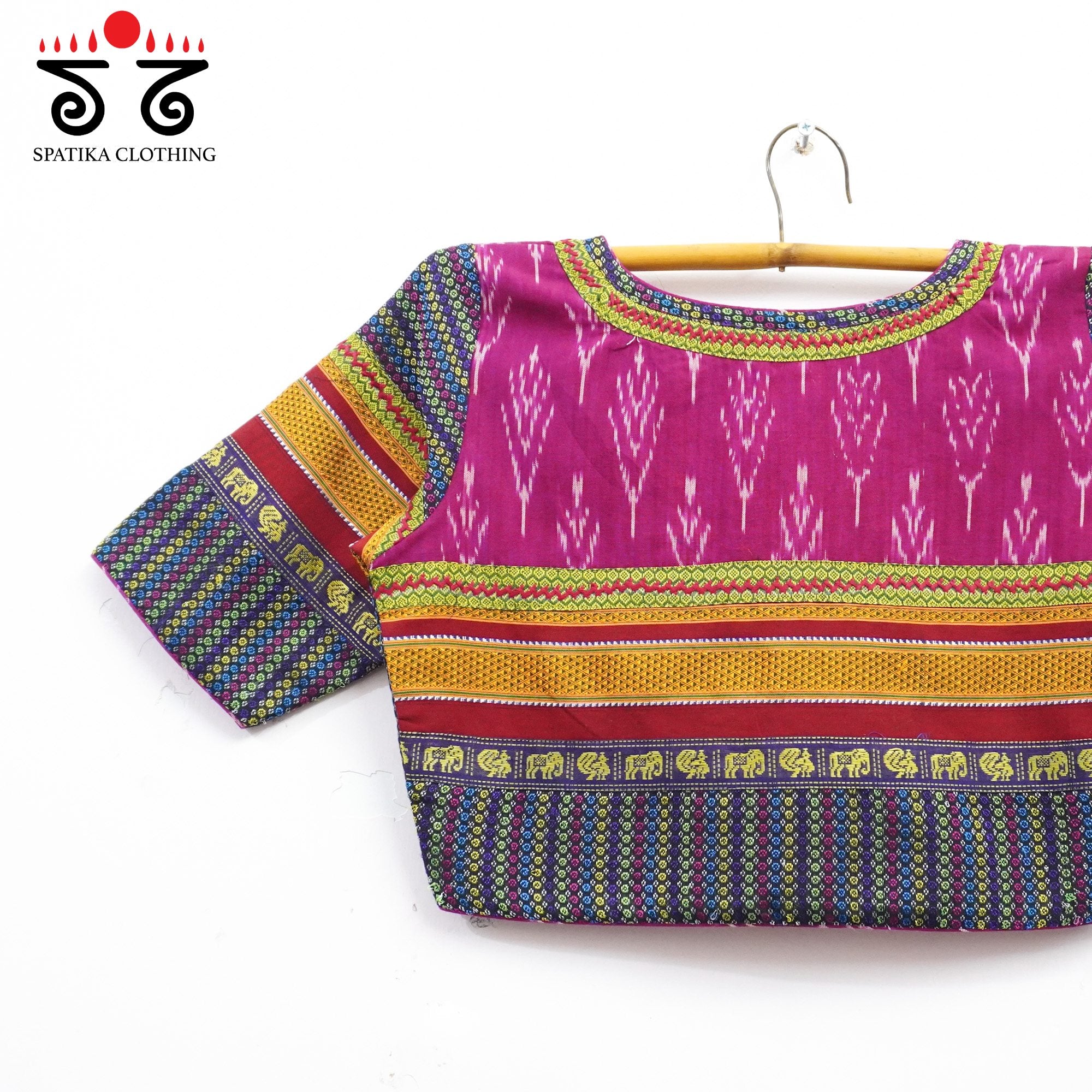 Magenta Ikat Khun-Hand crafted Blouse