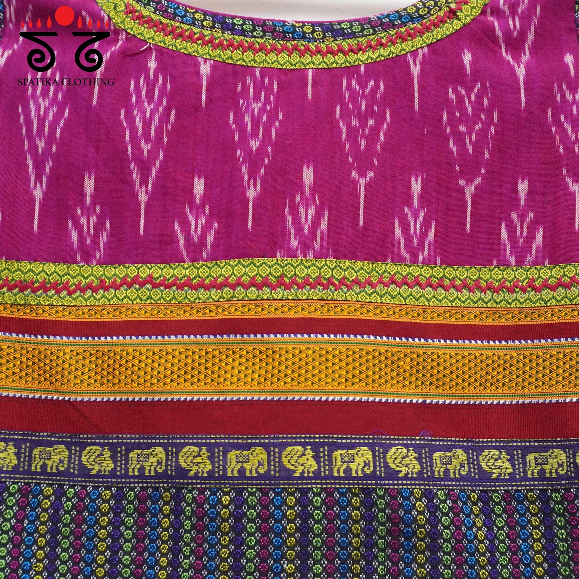 Magenta Ikat Khun-Hand crafted Blouse