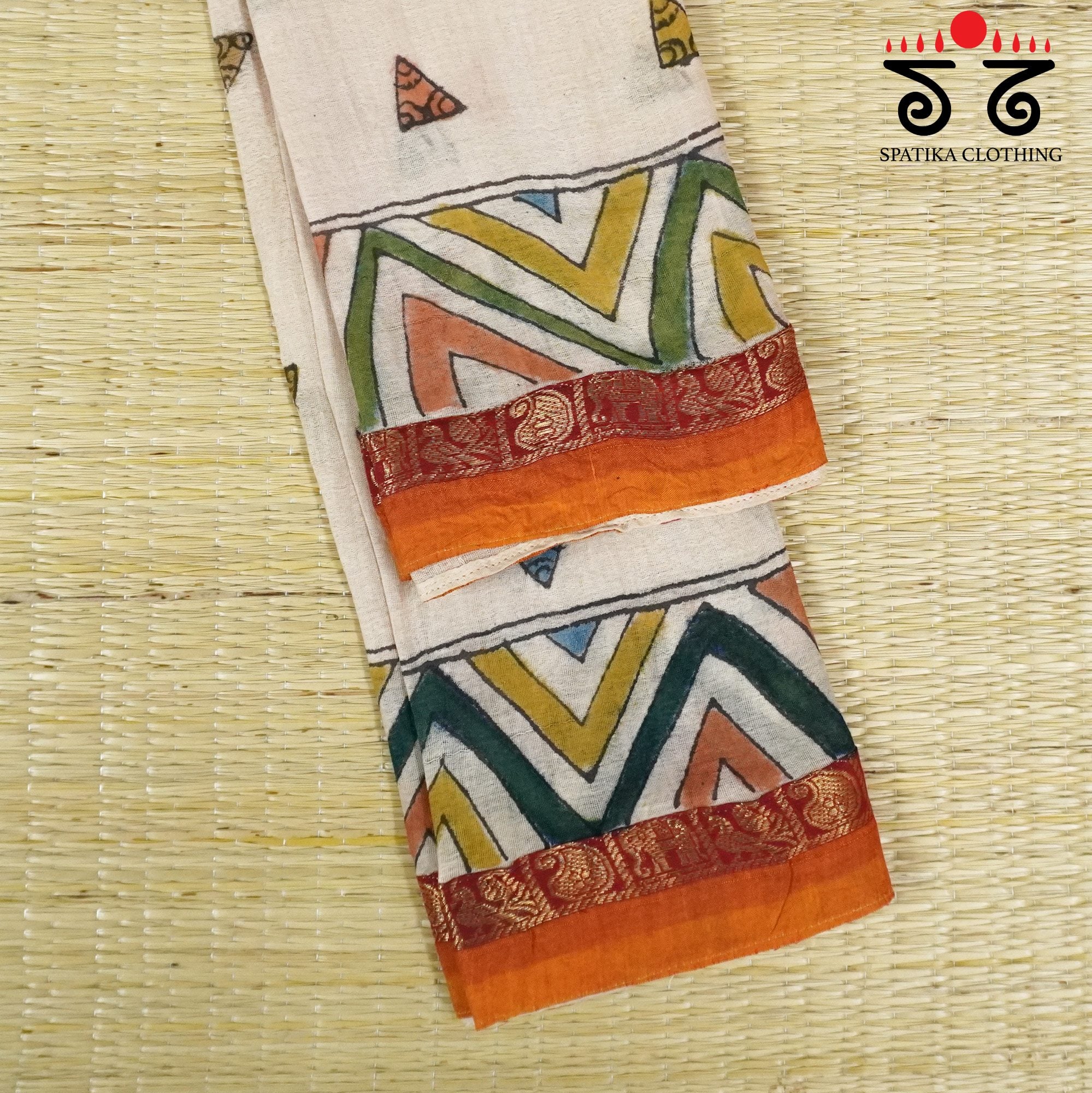 Pen Kalamkari On Ponduru Blouse Fabric