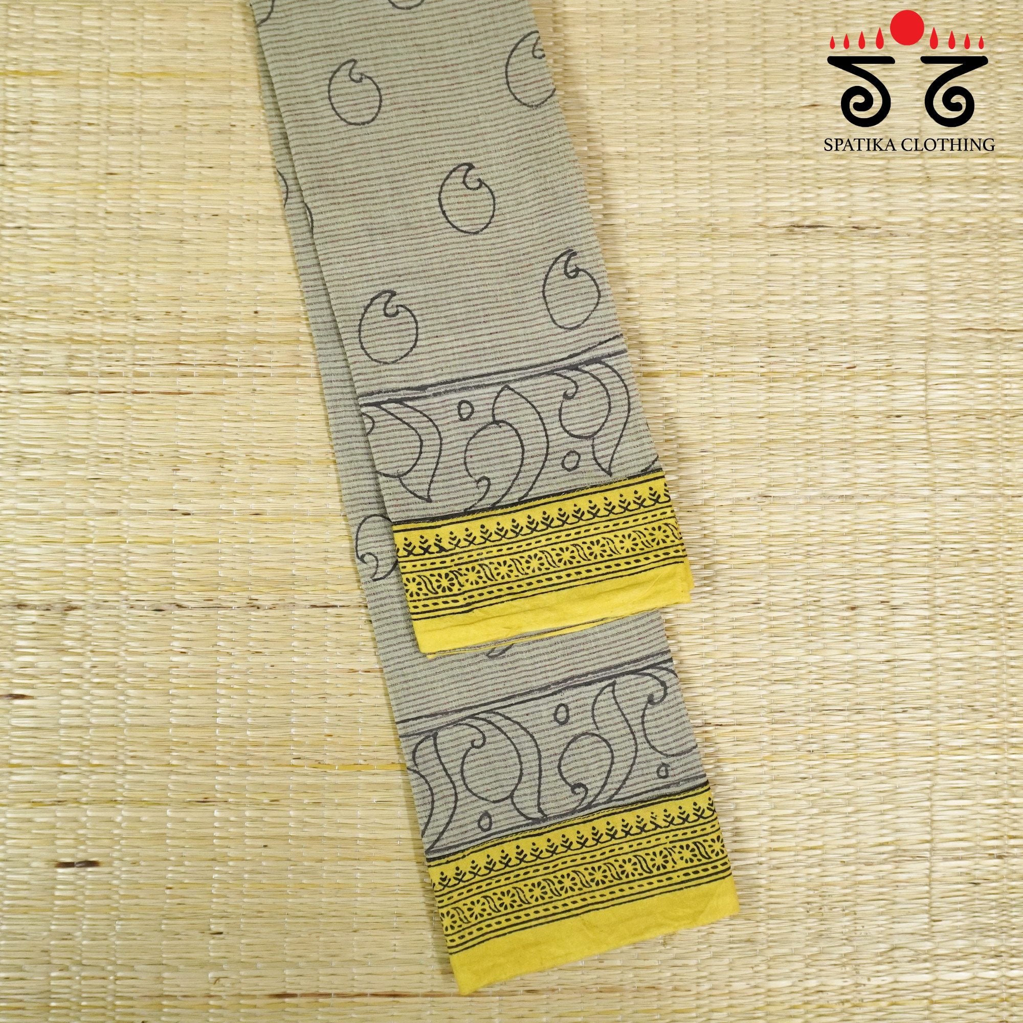 Pen Kalamkari On Ponduru Blouse Fabric
