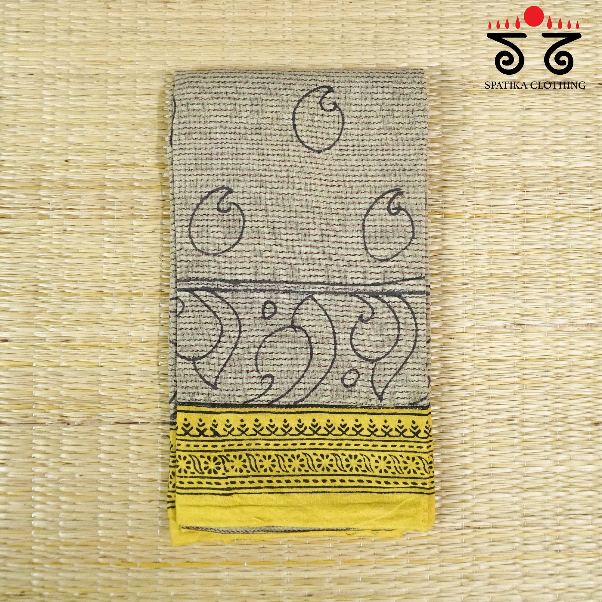 Pen Kalamkari On Ponduru Blouse Fabric
