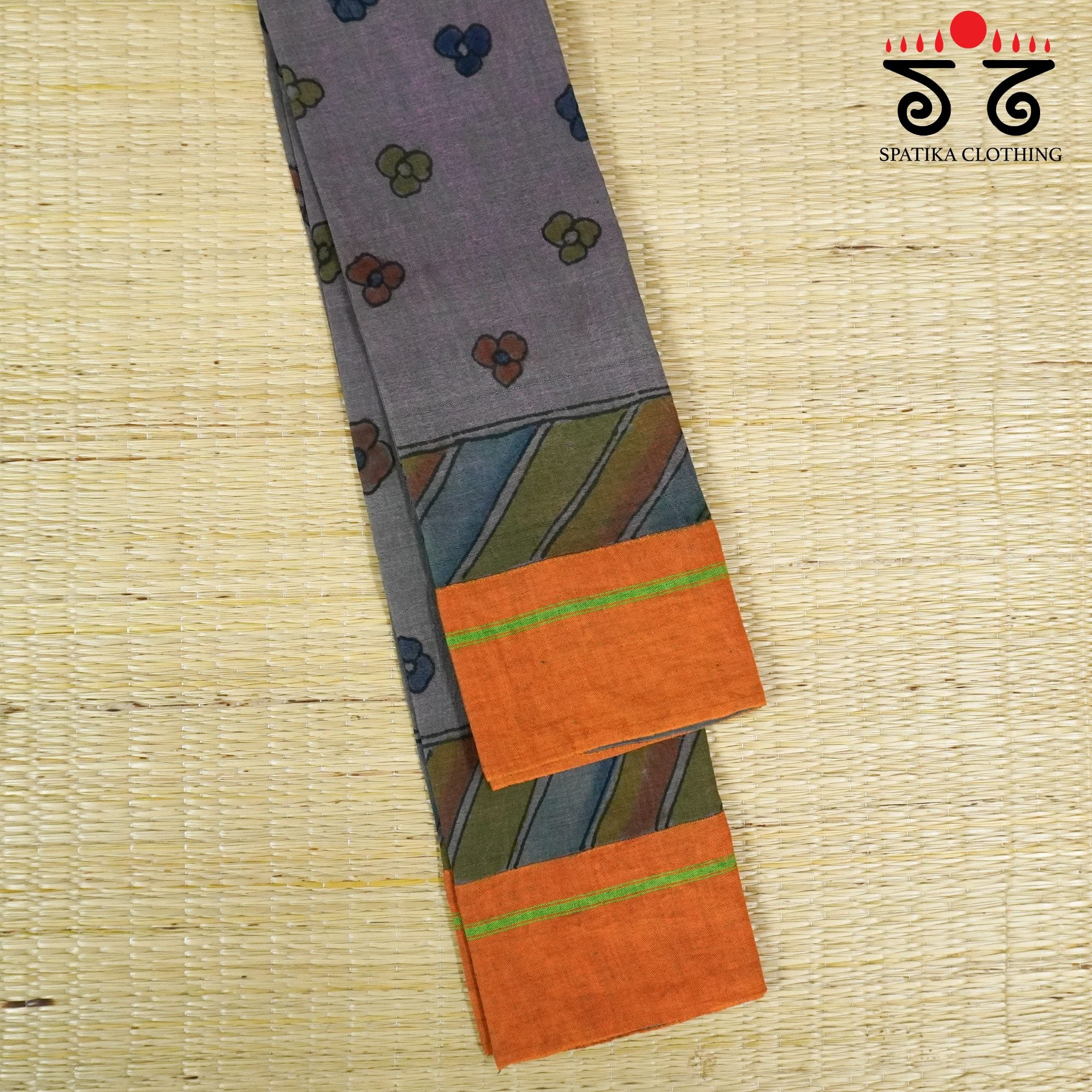 Pen Kalamkari On Ponduru Blouse Fabric