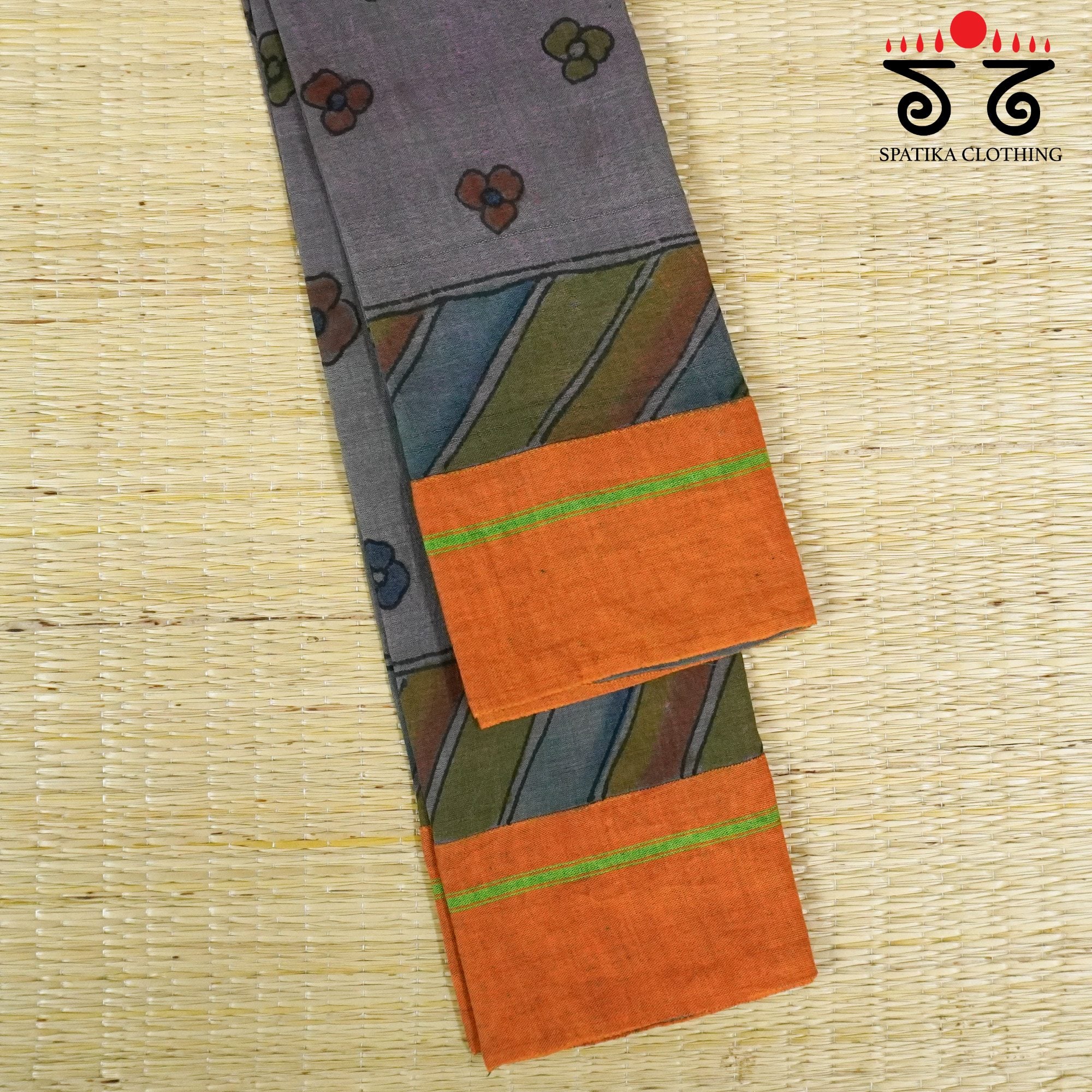 Pen Kalamkari On Ponduru Blouse Fabric