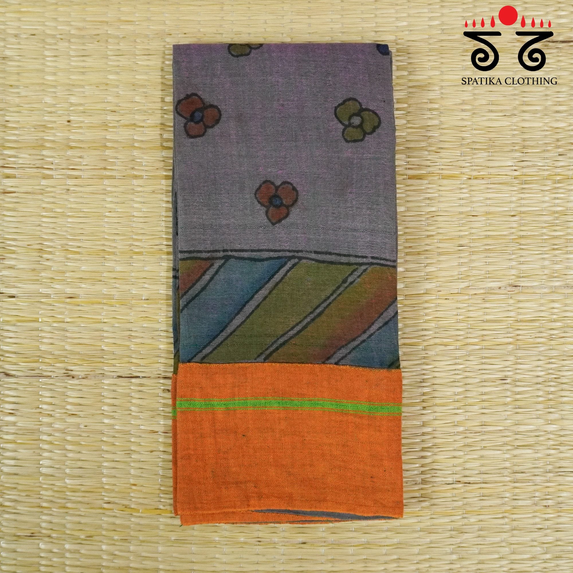 Pen Kalamkari On Ponduru Blouse Fabric