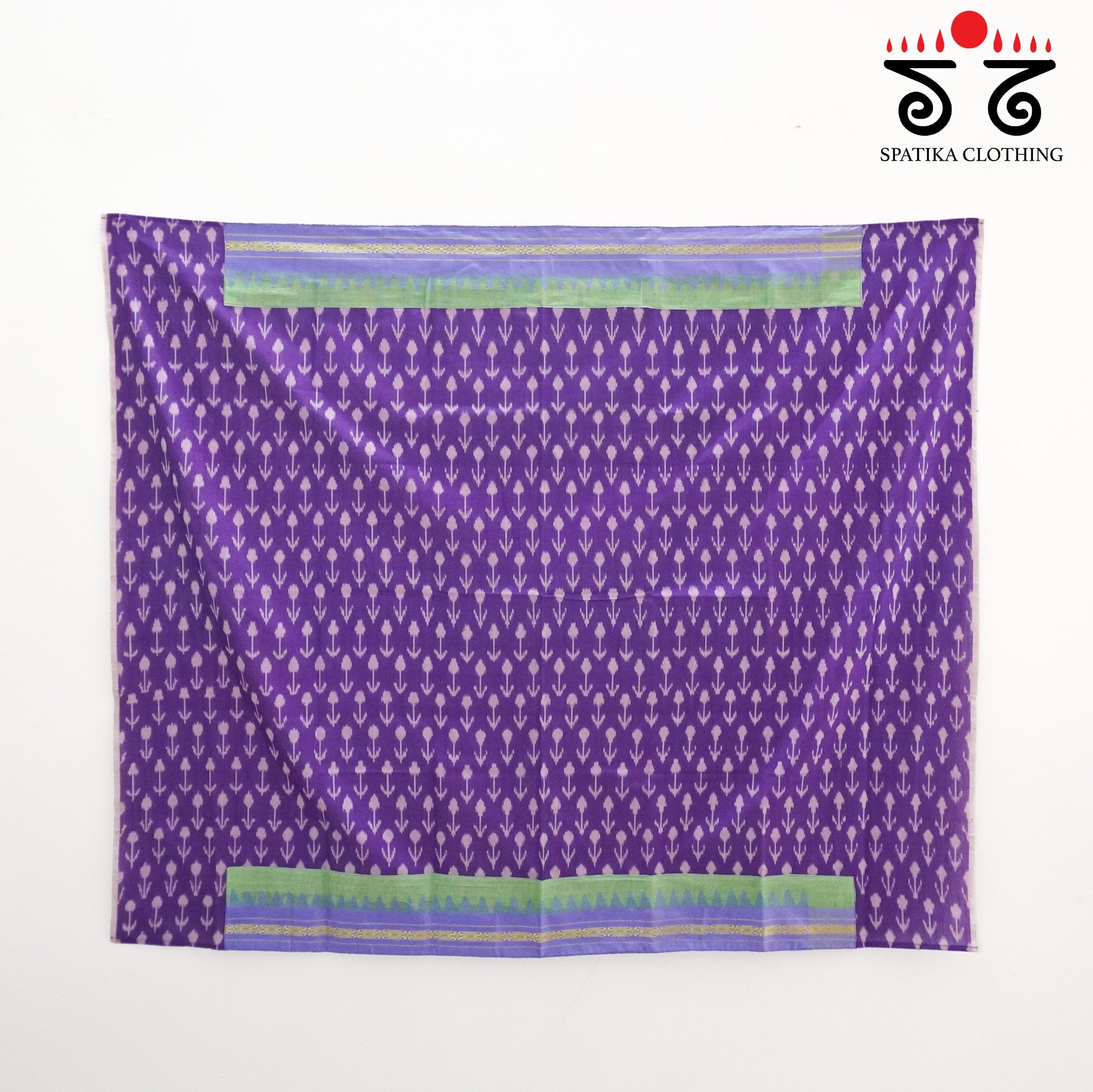 Ponduru Handspun Cotton Saree With Ajrak Blouse